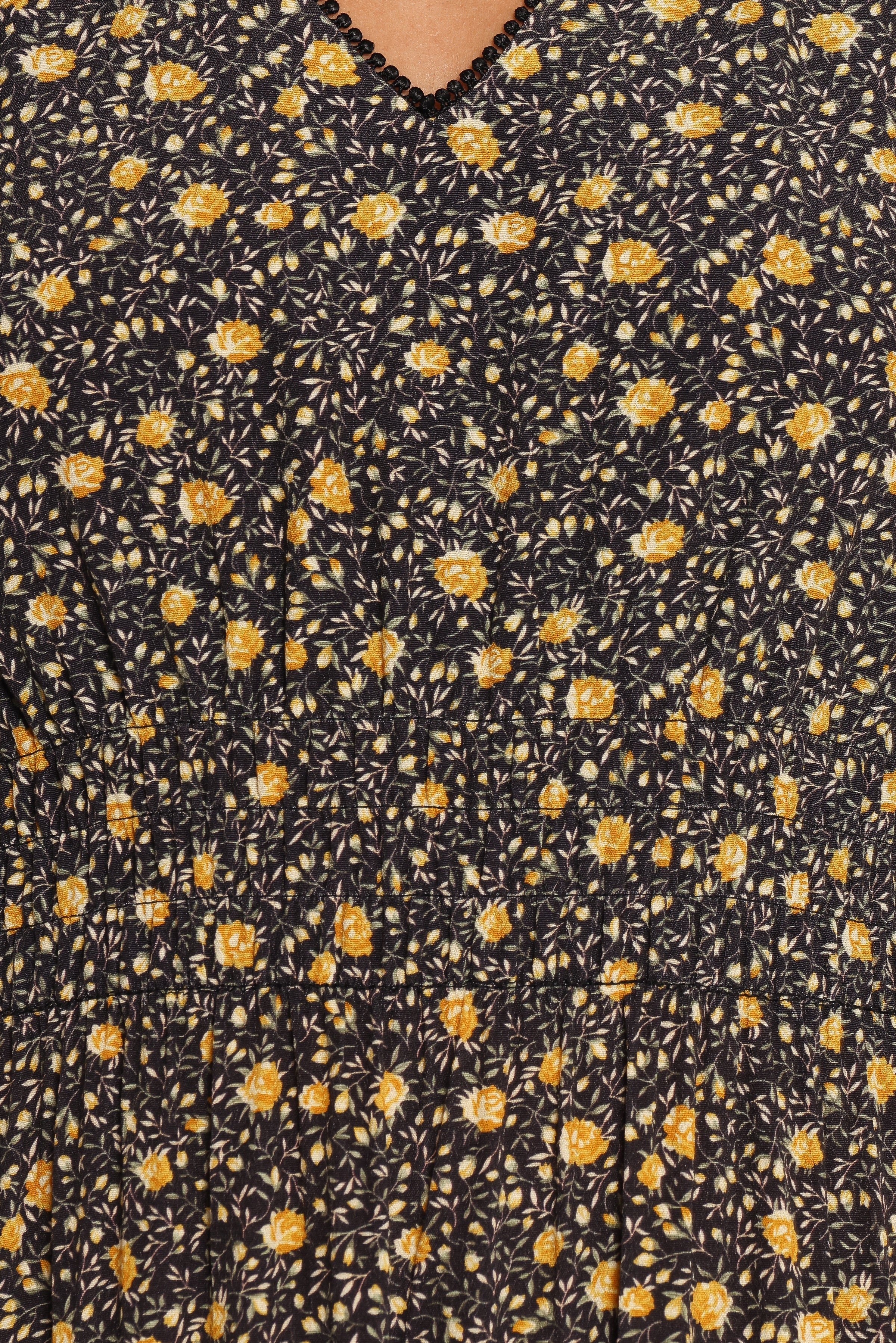 Petal and Pup USA DRESSES Simone Midi Dress - Midnight Daisy