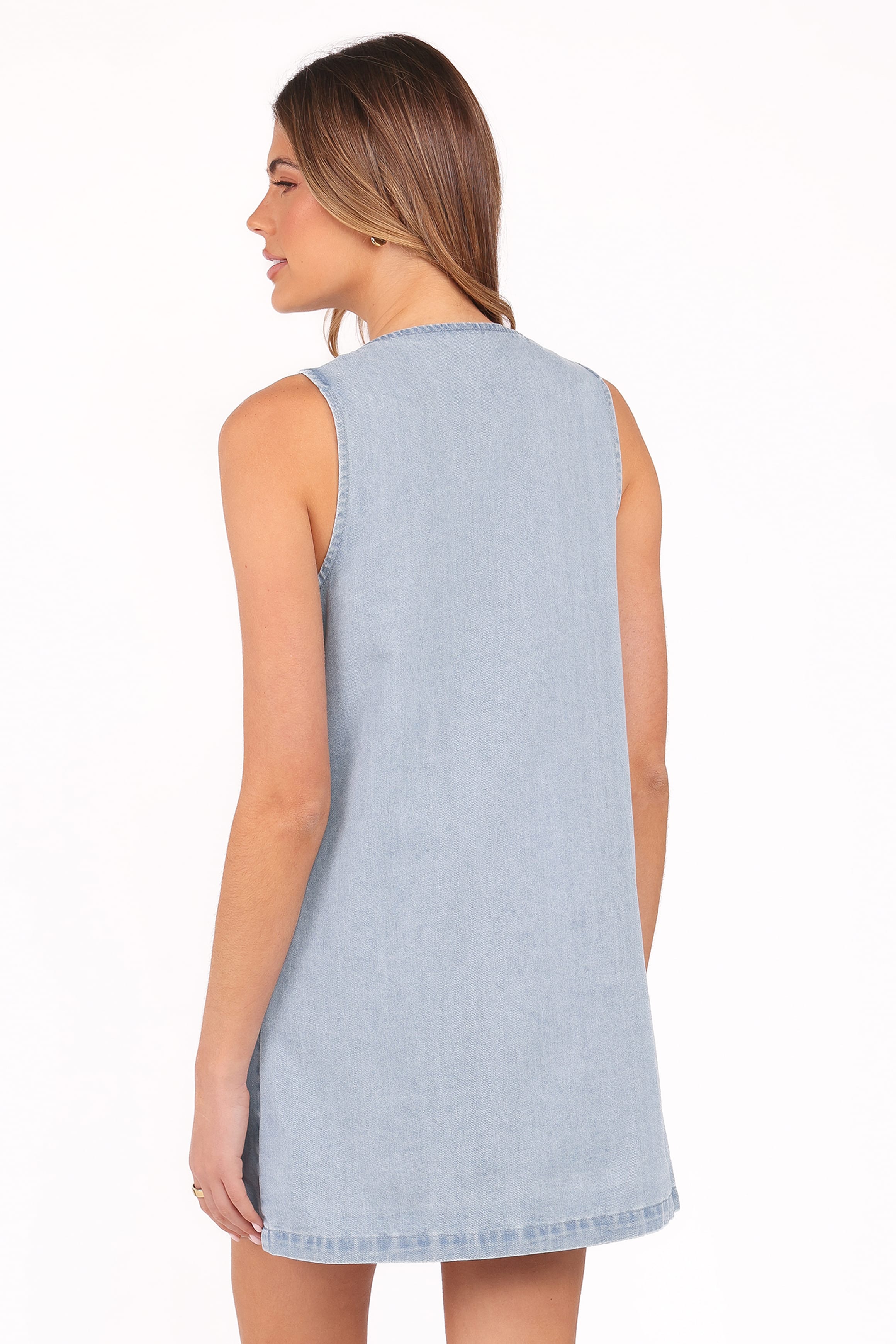 Petal and Pup USA DRESSES Sloane Mini Dress - Light Denim