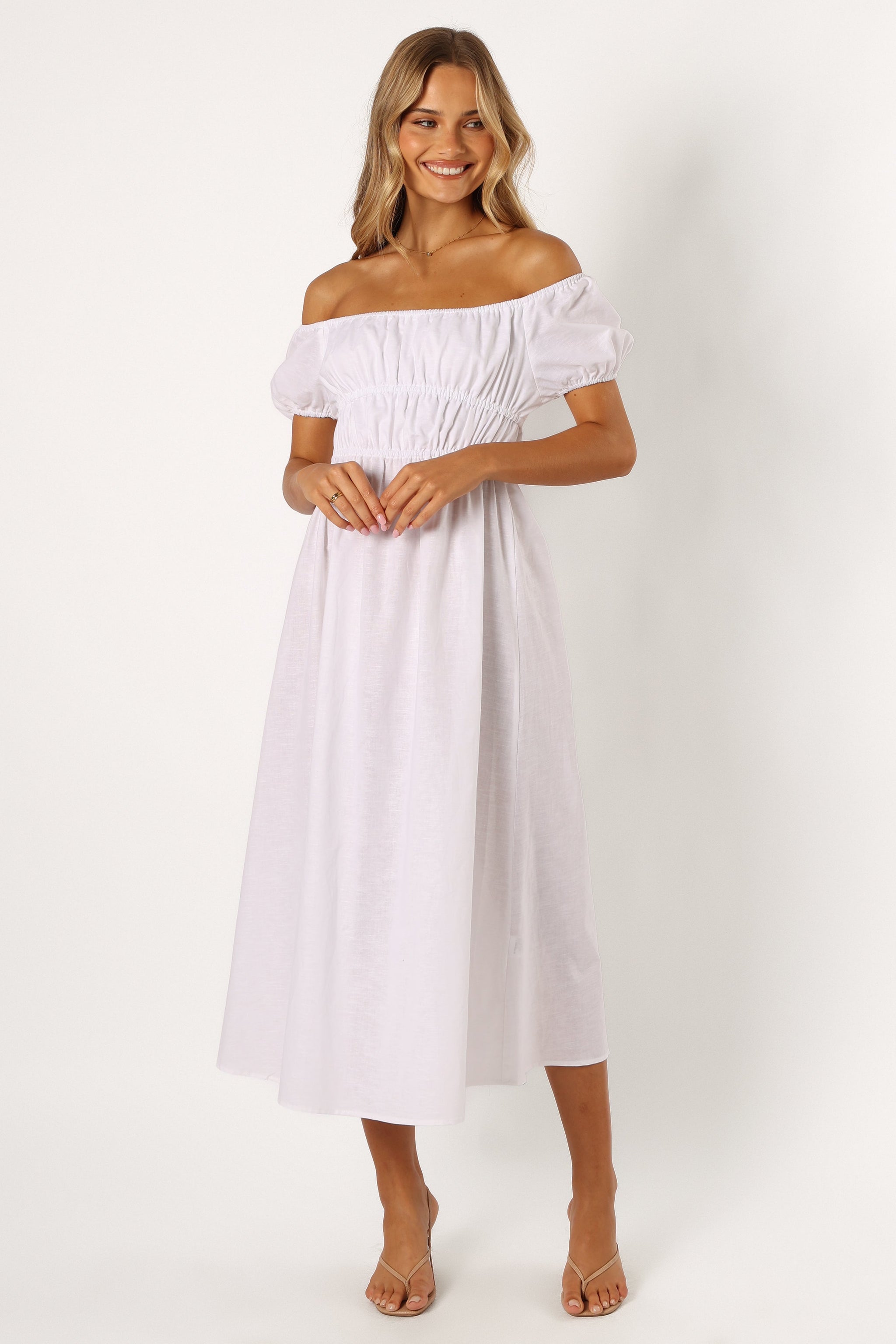 Sofia Off Shoulder Maxi Dress – Adjustable Neckline – Soft Stretch Fit main image 0