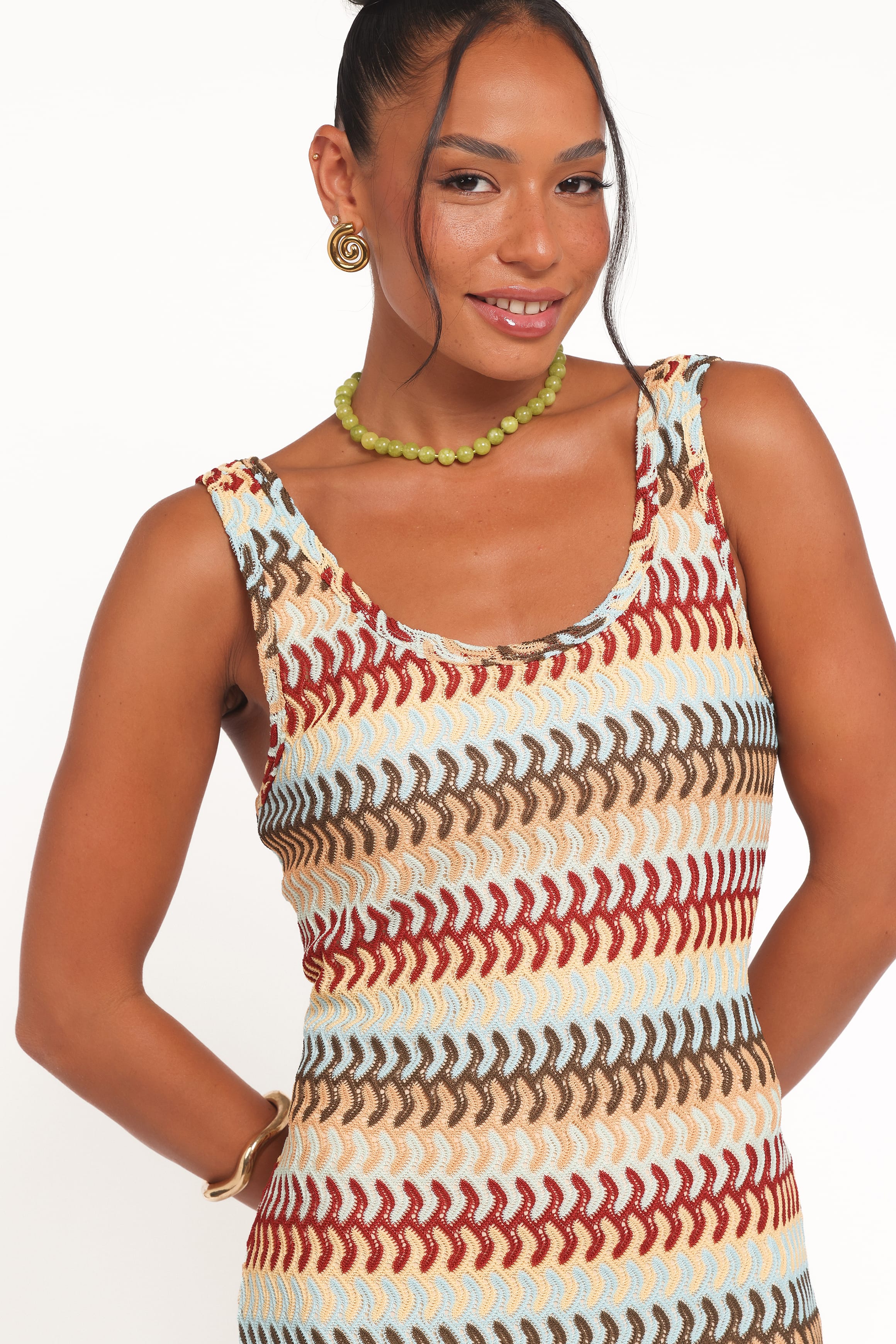 Petal and Pup USA DRESSES Sommer Midi Dress - Multi Stripe