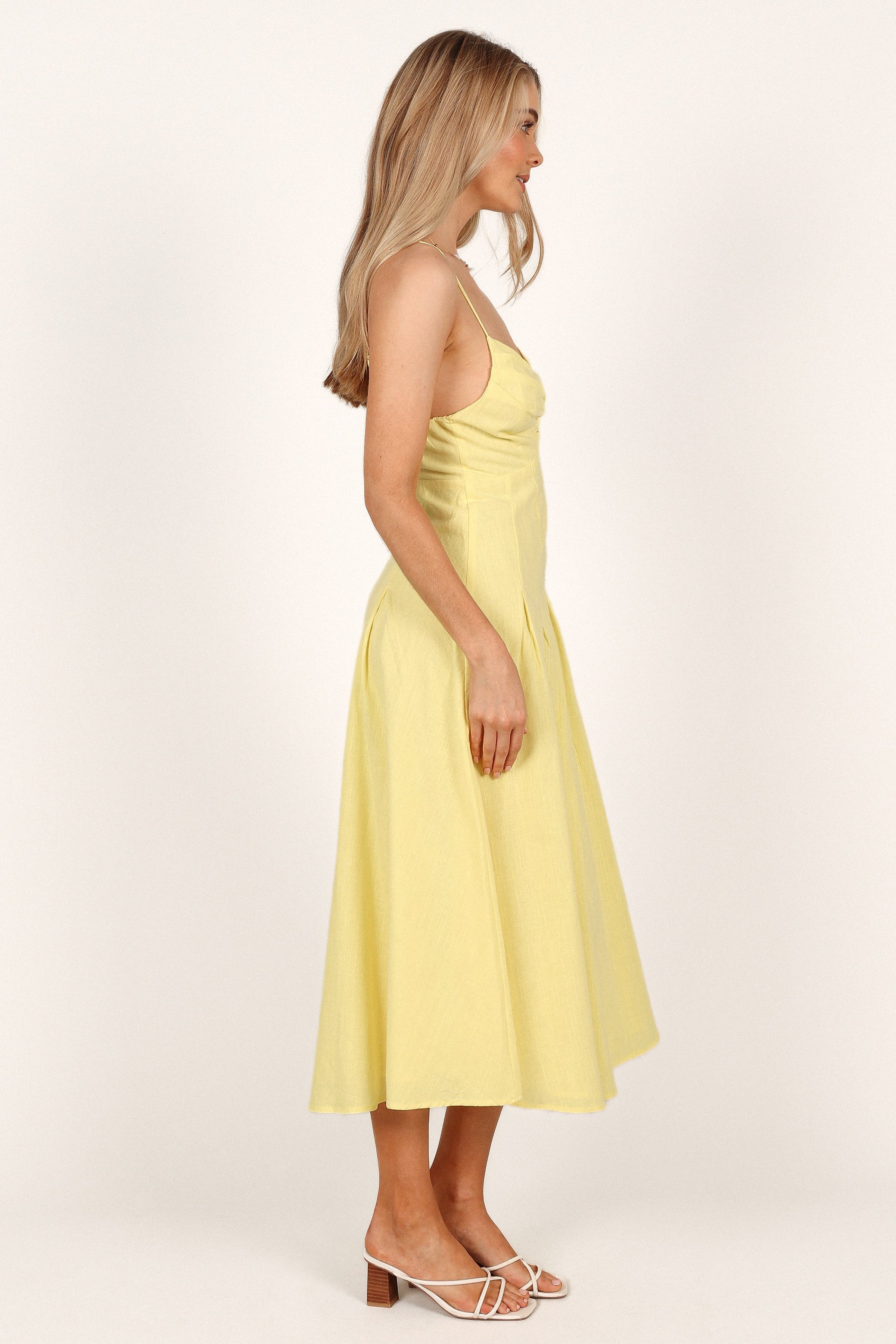 Petal and Pup USA DRESSES Sondera Midi Dress - Yellow