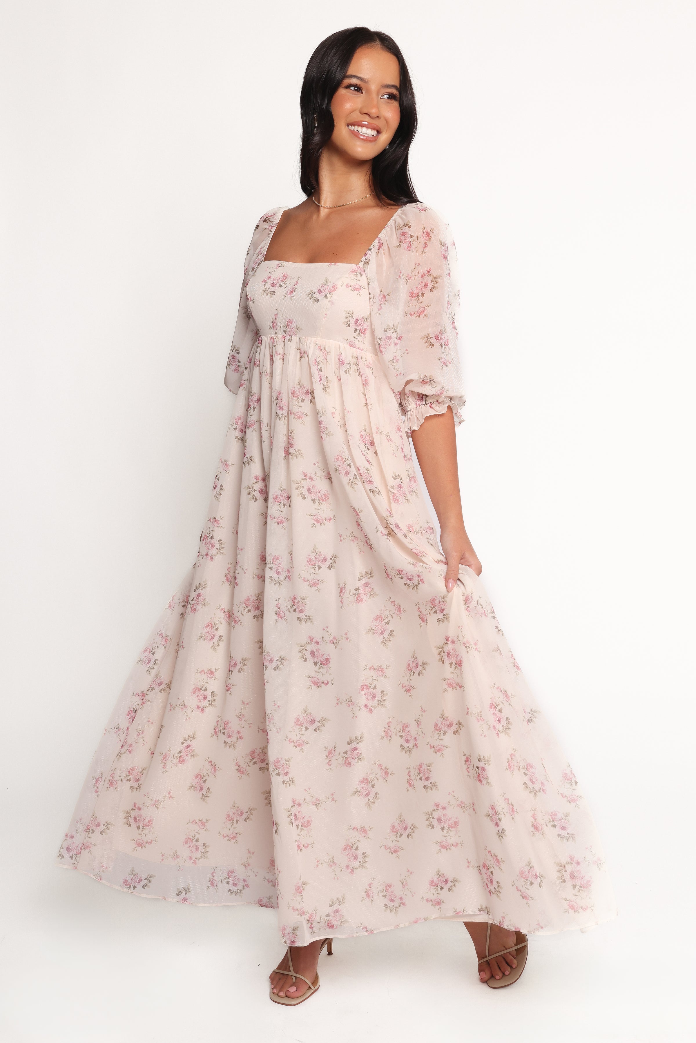 Petal and Pup USA DRESSES Sonnet Maxi Dress - Pink Floral