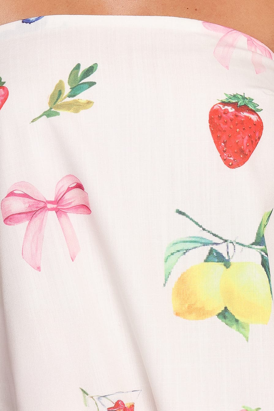 Petal and Pup USA DRESSES Soph Strapless Maxi Dress - Ciao Bow Print