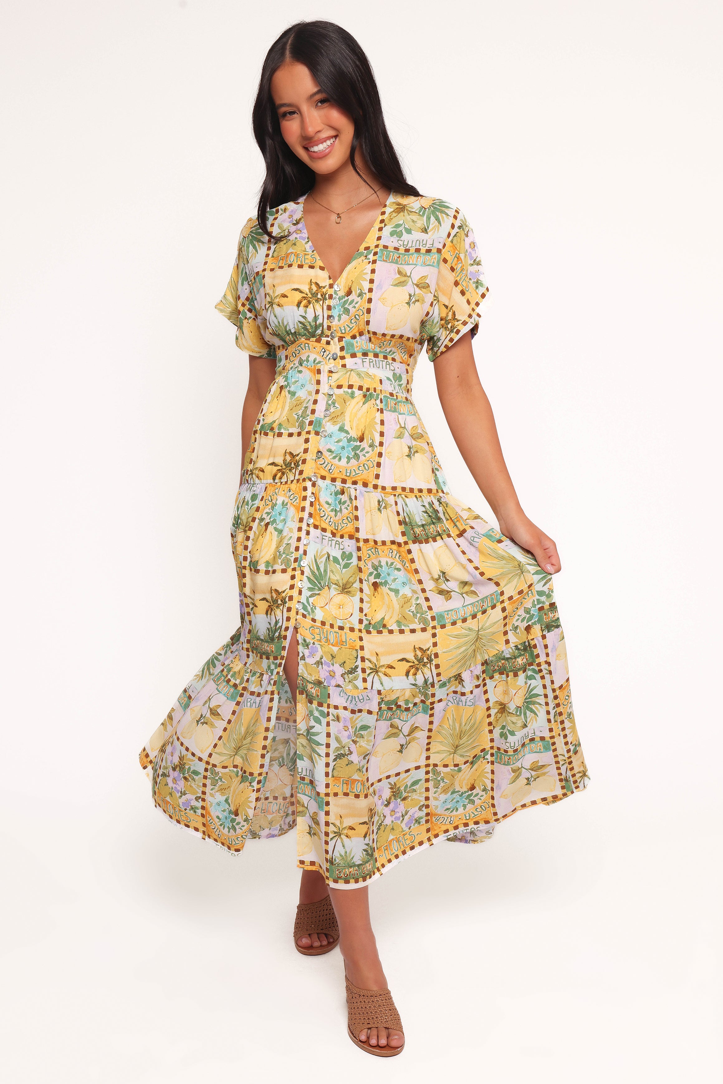 Petal and Pup USA DRESSES Sorrento Maxi Dress - Tropical Sun