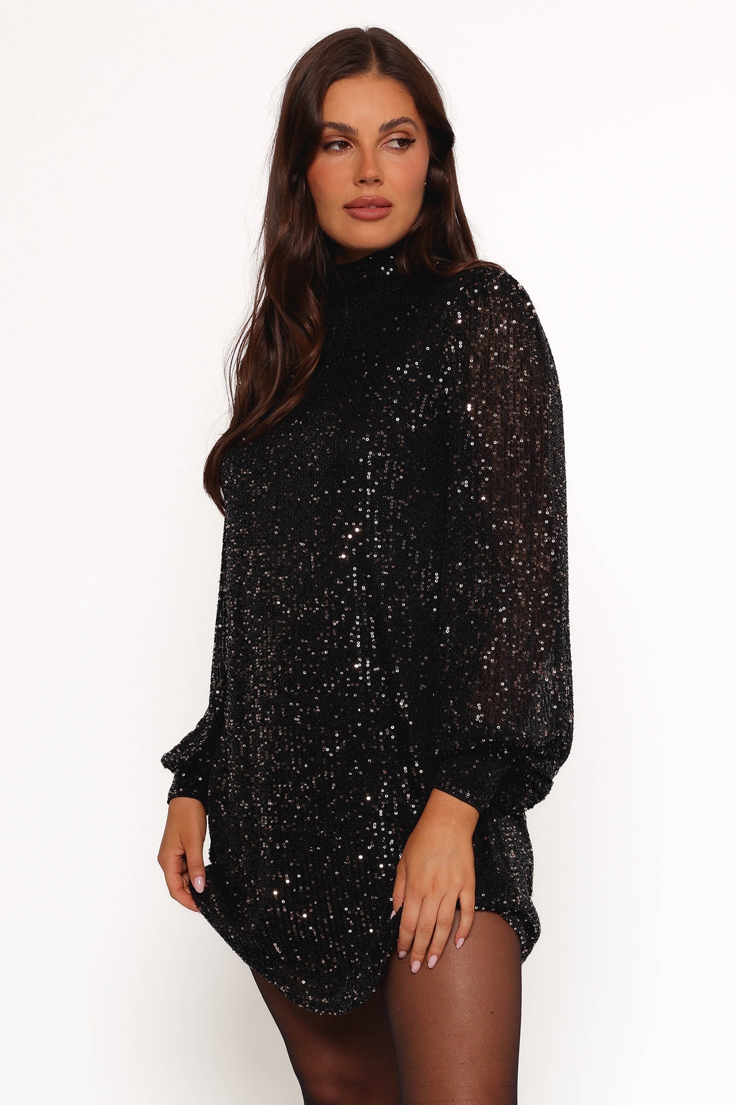 Petal and Pup USA DRESSES Springfield Mini Dress - Black/Gold