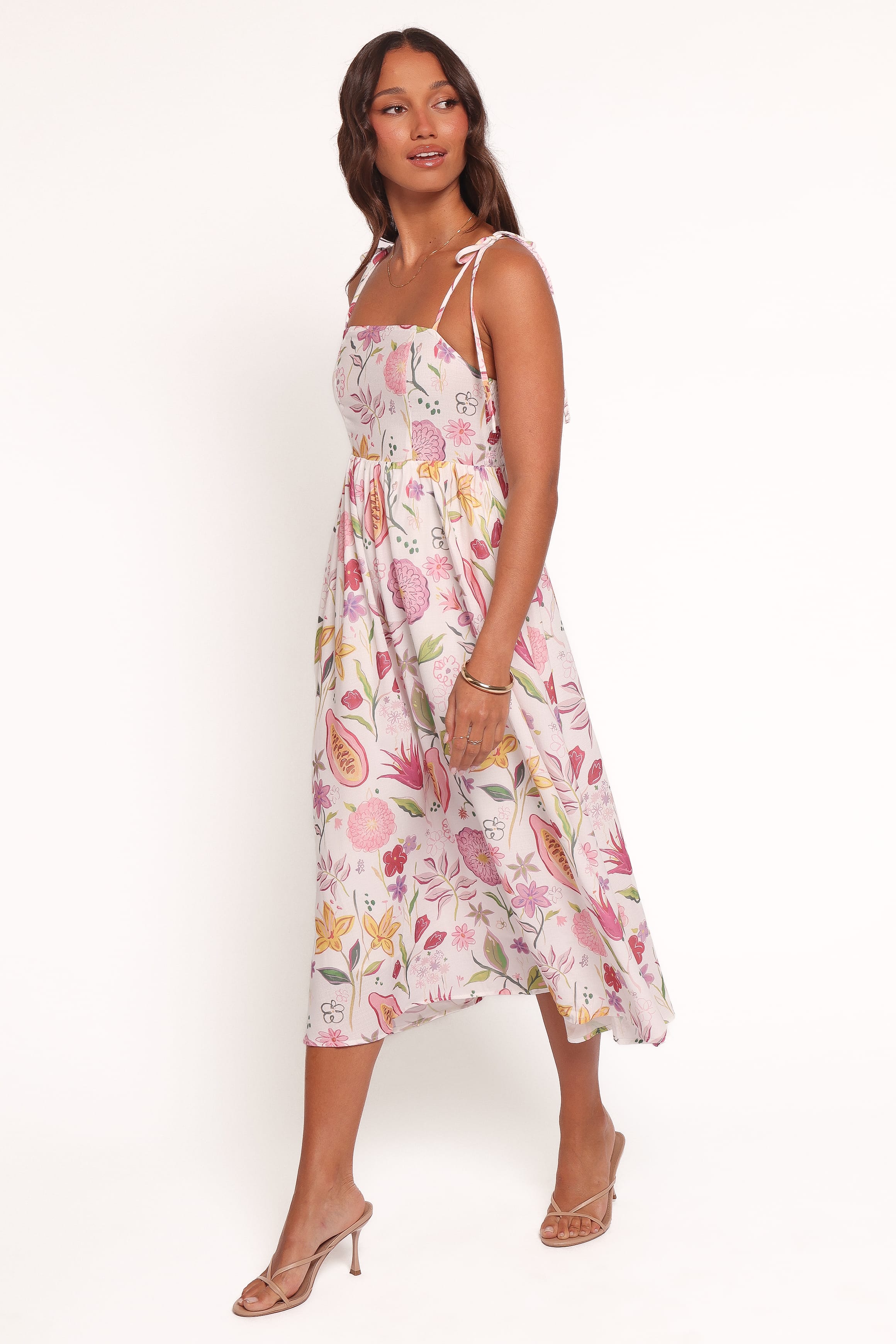 Petal and Pup USA DRESSES Stazie Midi Dress - Garden Floral