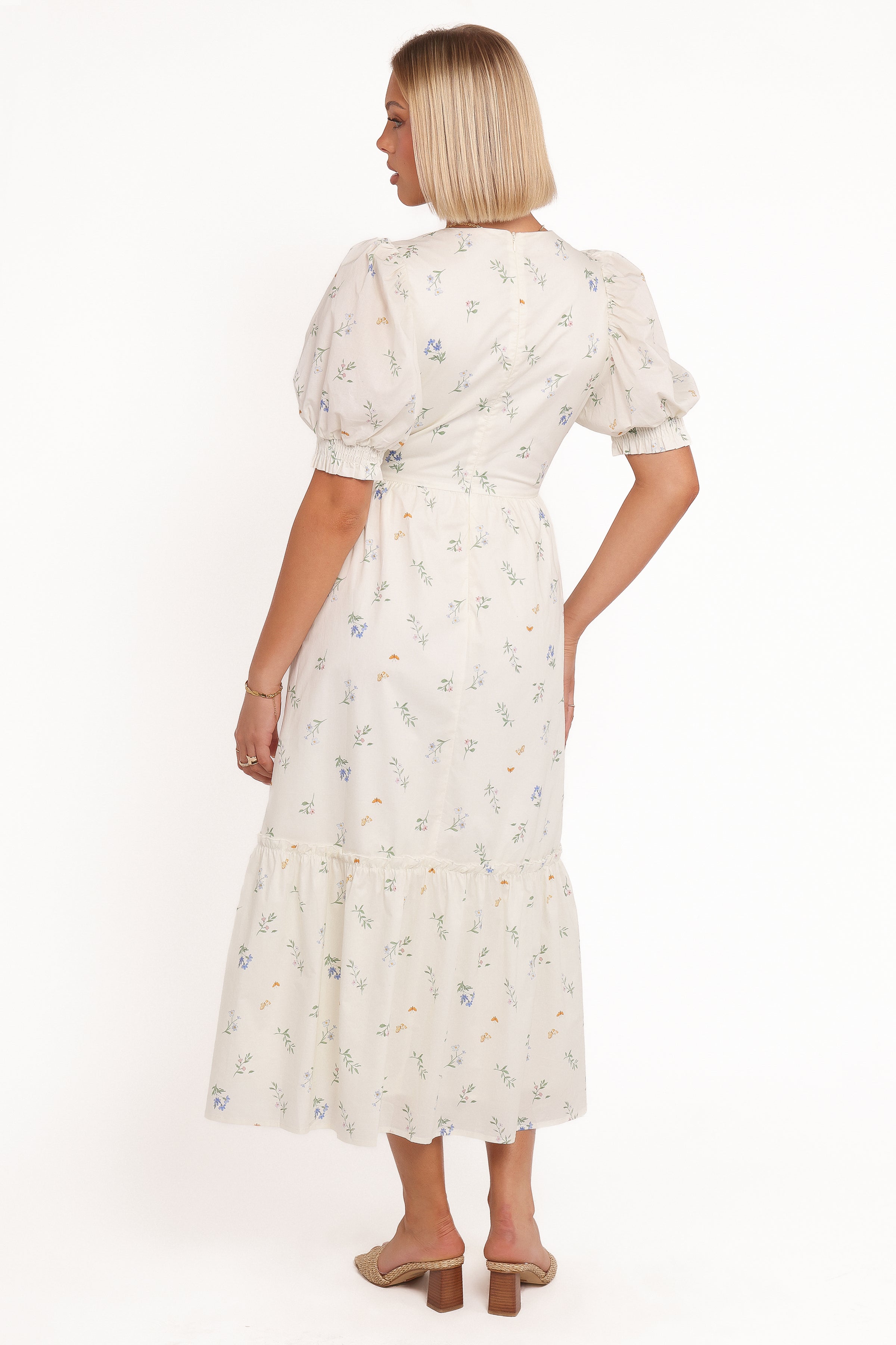 Petal and Pup USA DRESSES Steele Puff Sleeve Midi Dress - Floral