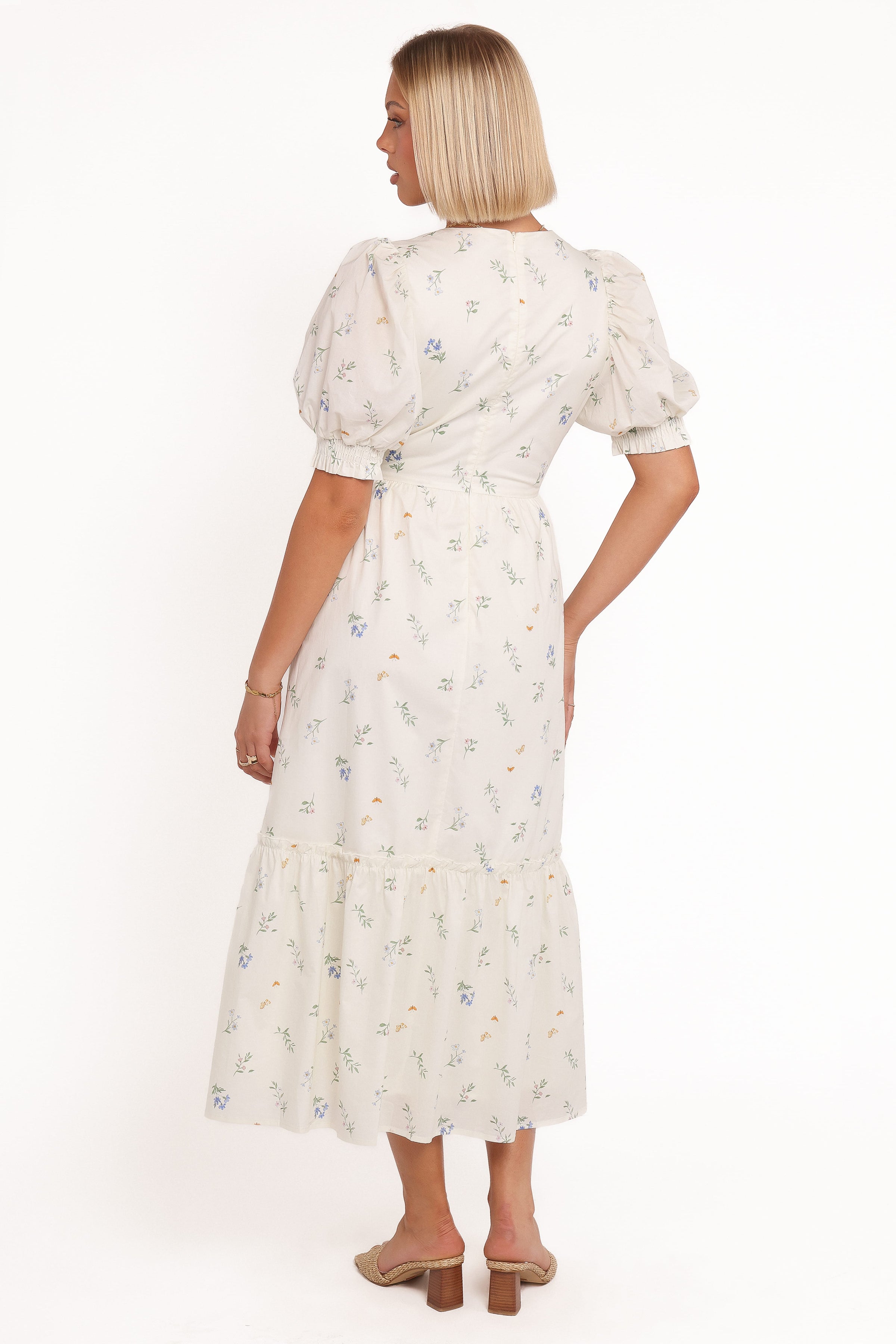 Petal and Pup USA DRESSES Steele Puff Sleeve Midi Dress - Floral