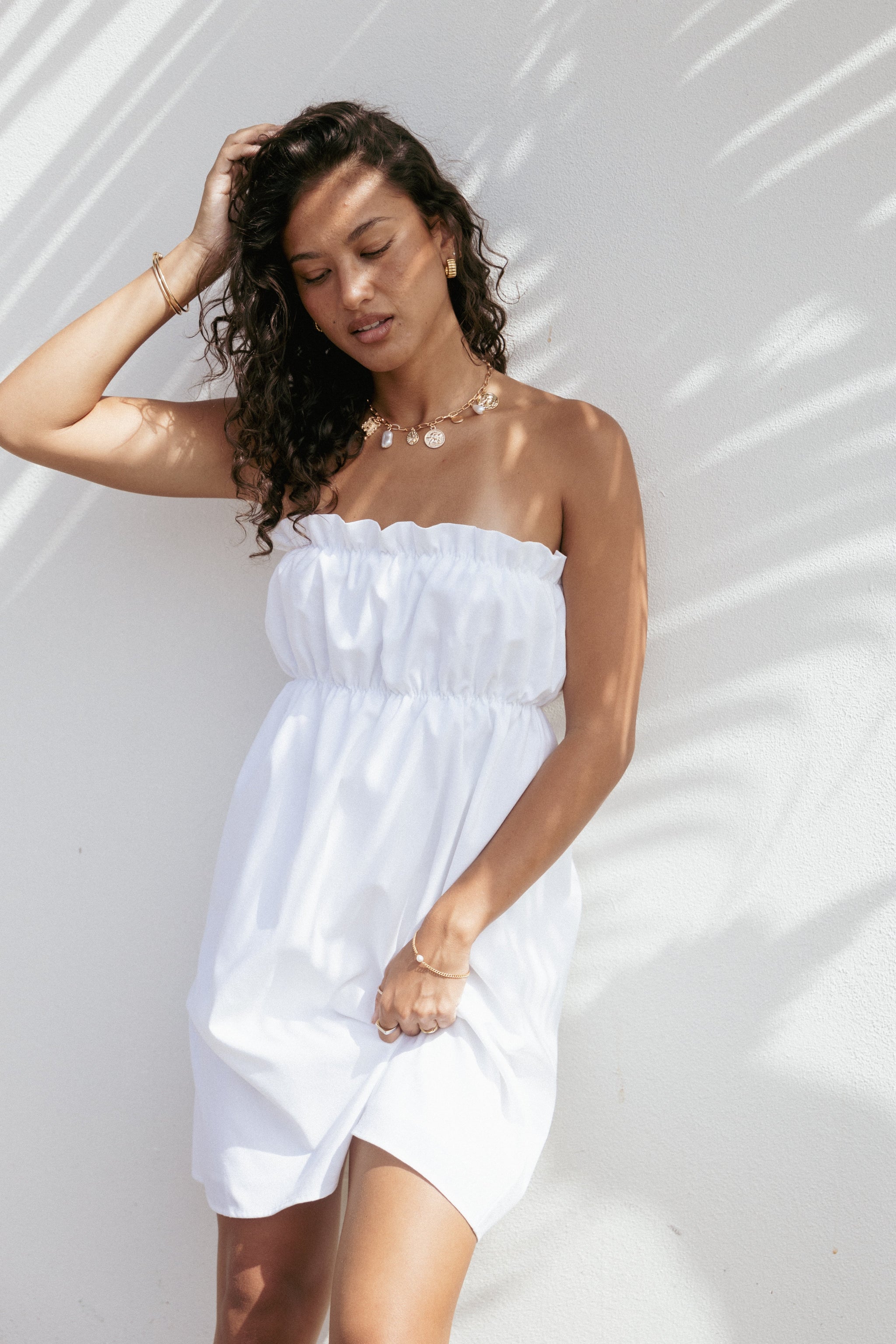 Stratton Mini Dress - White | Petal & Pup USA Stratton Mini Dress - White | Petal & Pup USA