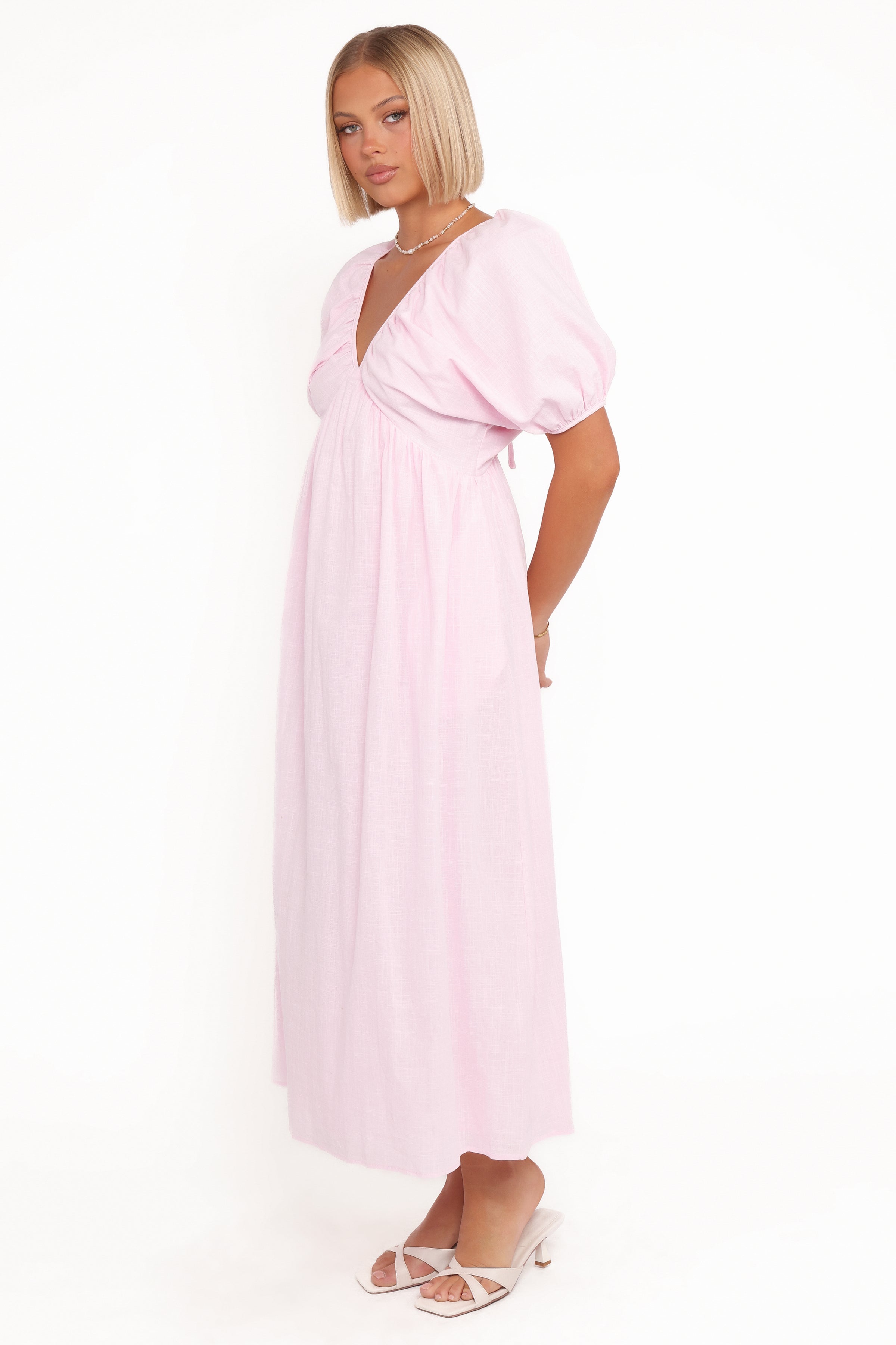 Petal and Pup USA DRESSES Sullivan Puff Sleeve Maxi Dress - Pink
