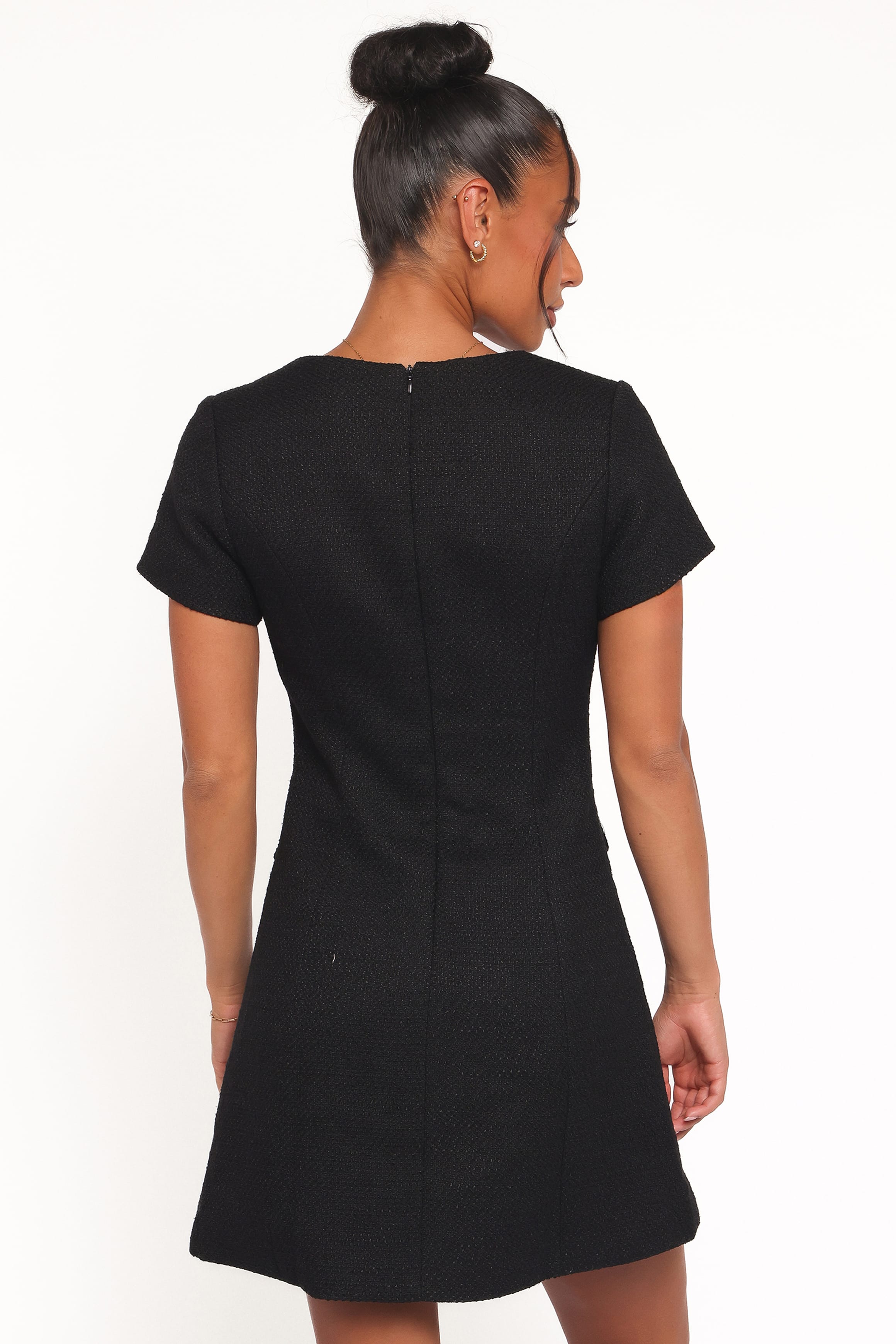 Petal and Pup USA DRESSES Sutton Mini Dress - Black Tweed