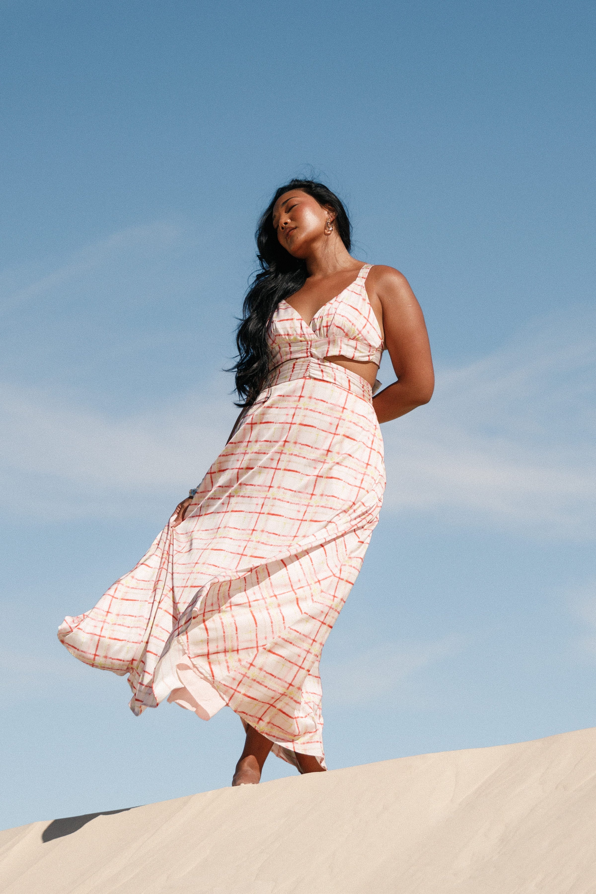 Petal and Pup USA DRESSES Sydney Maxi Dress - Sunset Check