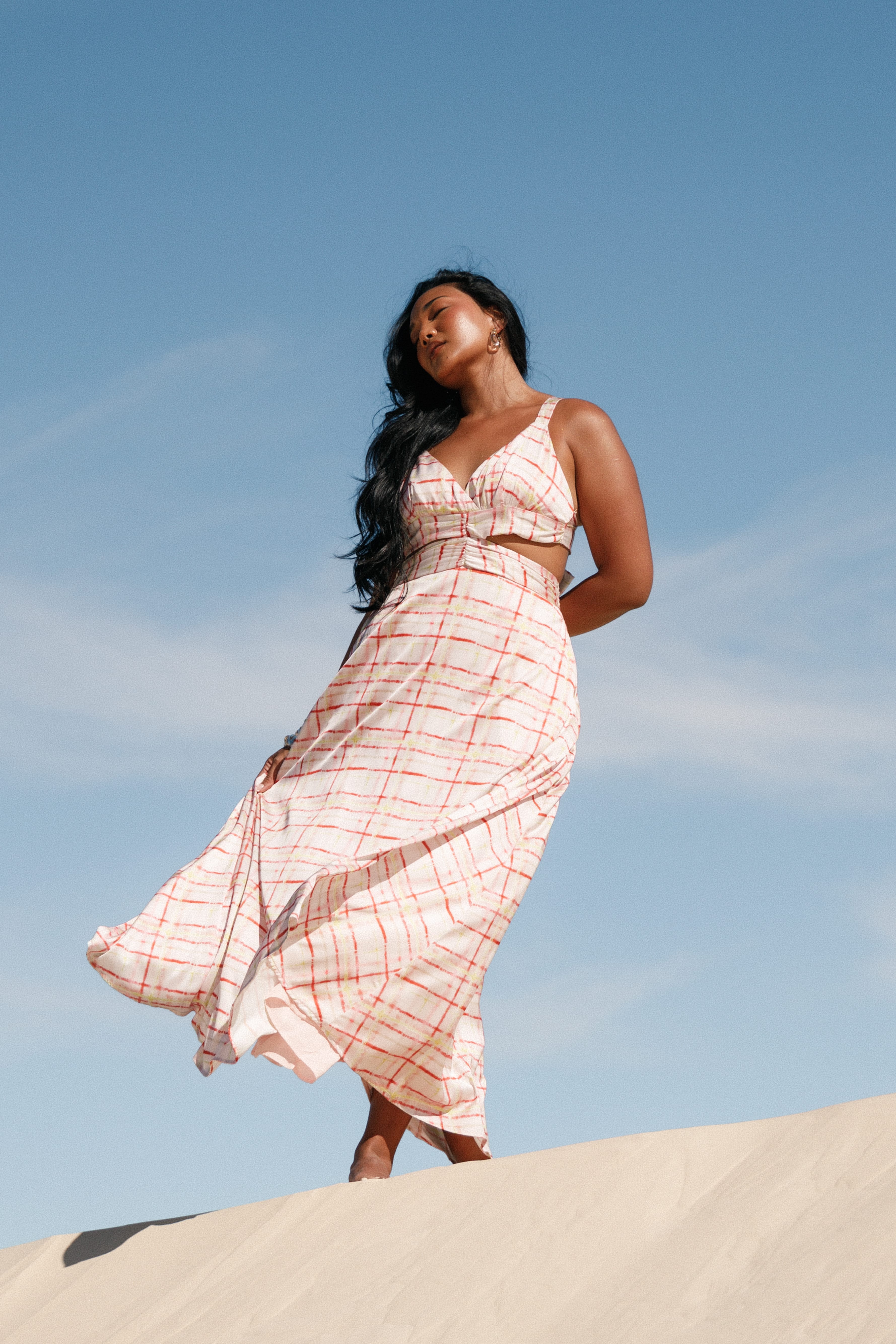 Petal and Pup USA DRESSES Sydney Maxi Dress - Sunset Check