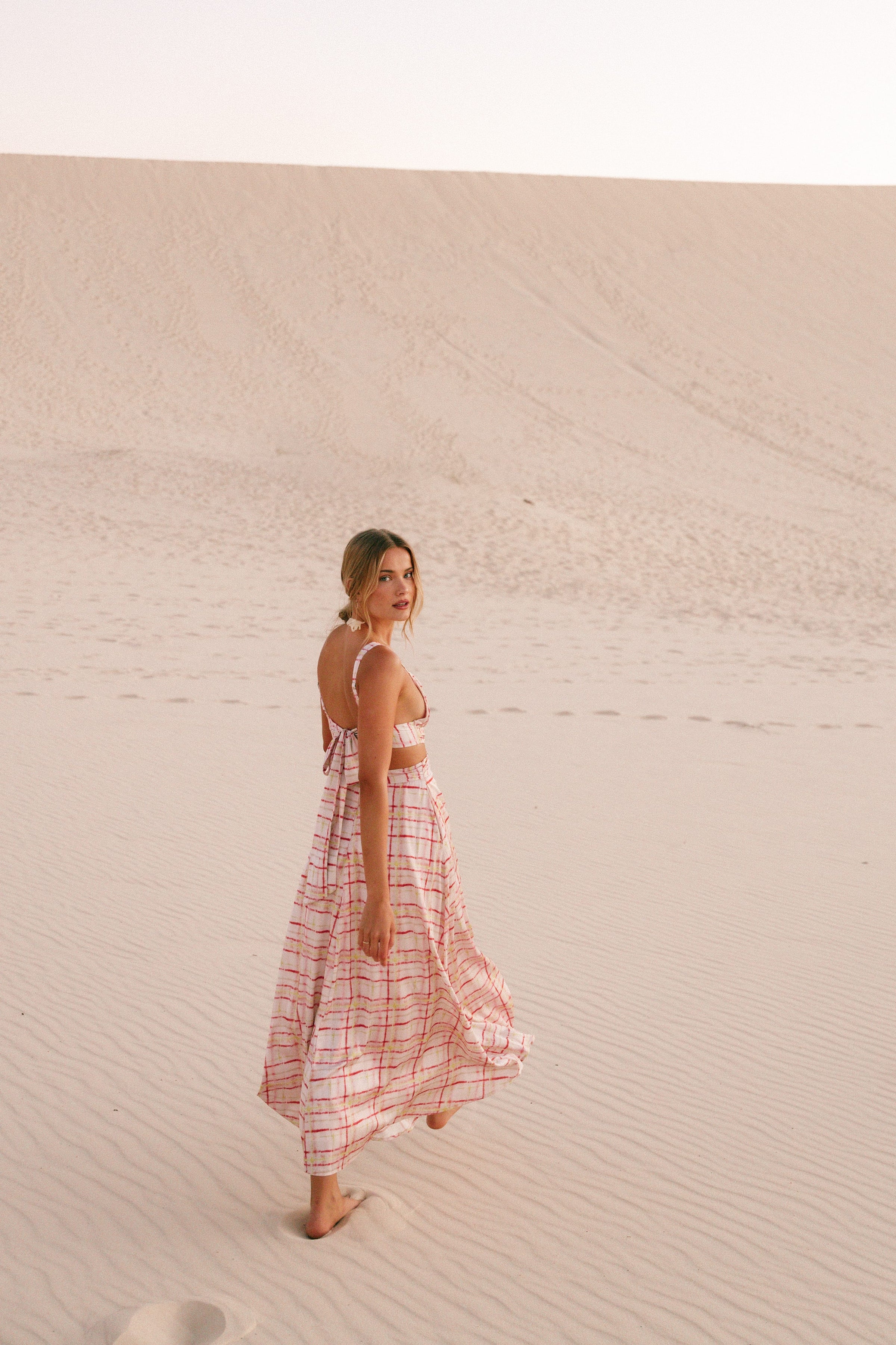 Petal and Pup USA DRESSES Sydney Maxi Dress - Sunset Check