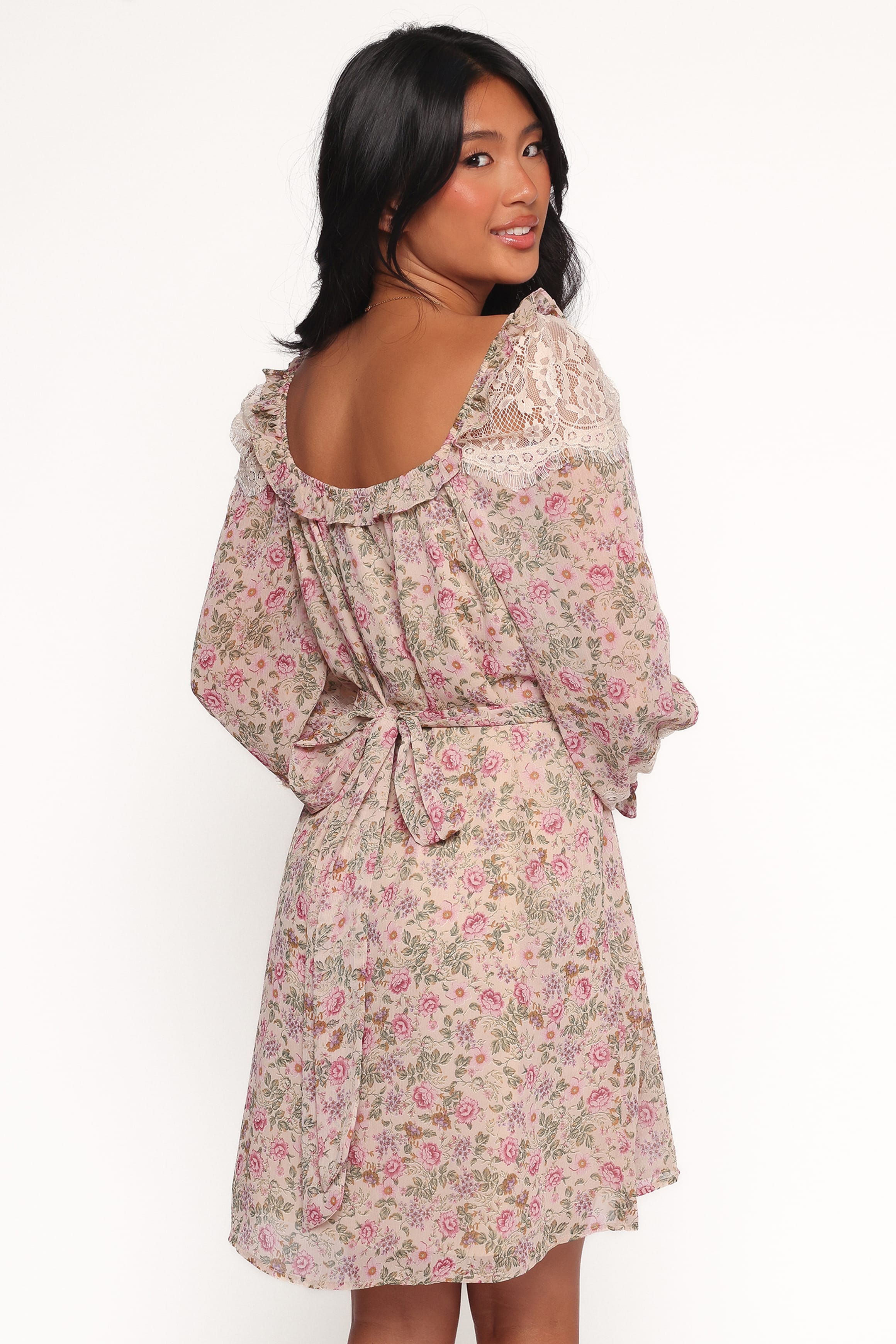 Petal and Pup USA DRESSES Sylvia Long Sleeve Mini Dress - Ivory Multi (Hold for Amazon)