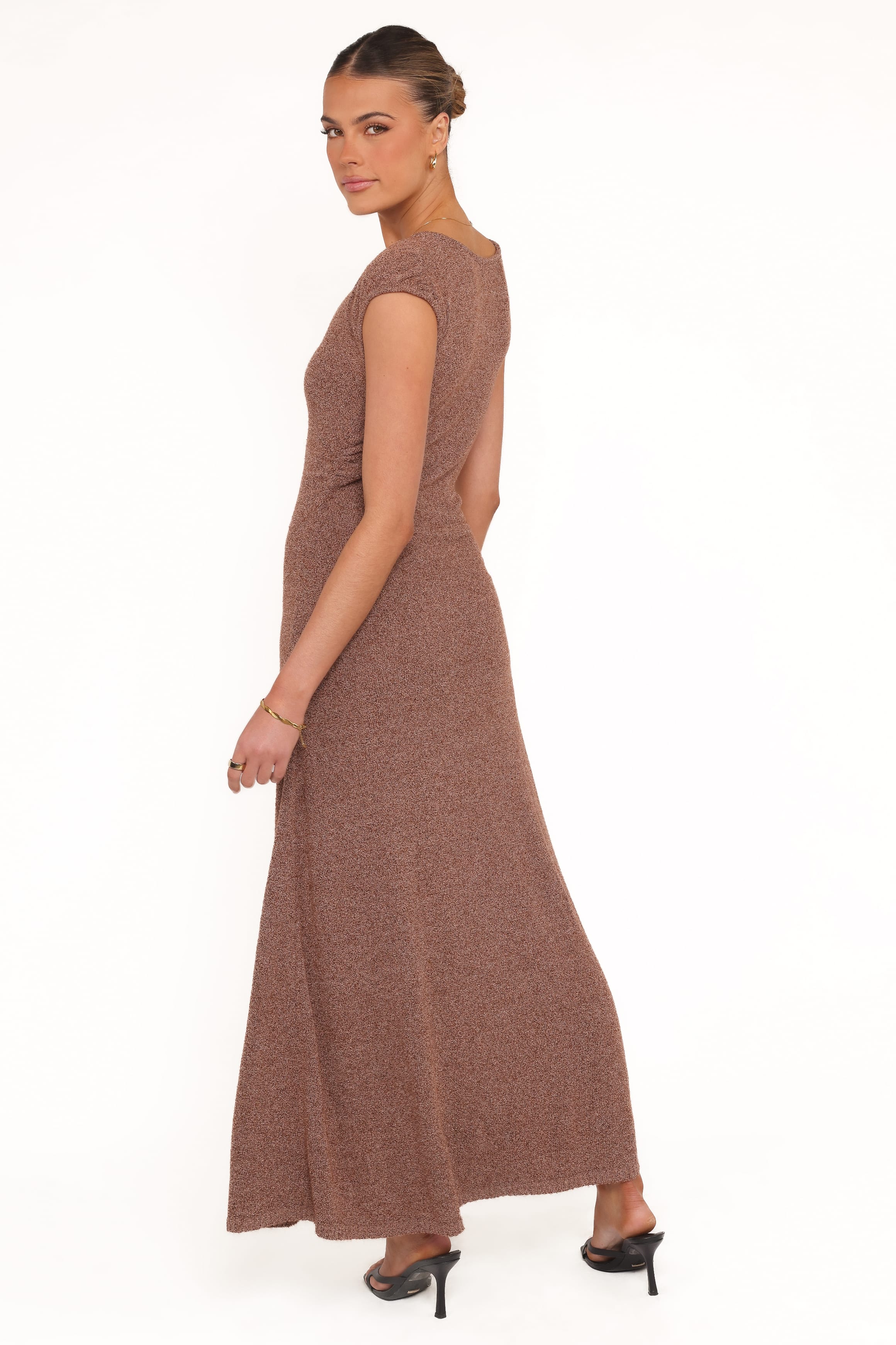 Petal and Pup USA DRESSES Talisa Midi Dress - Brown Marle