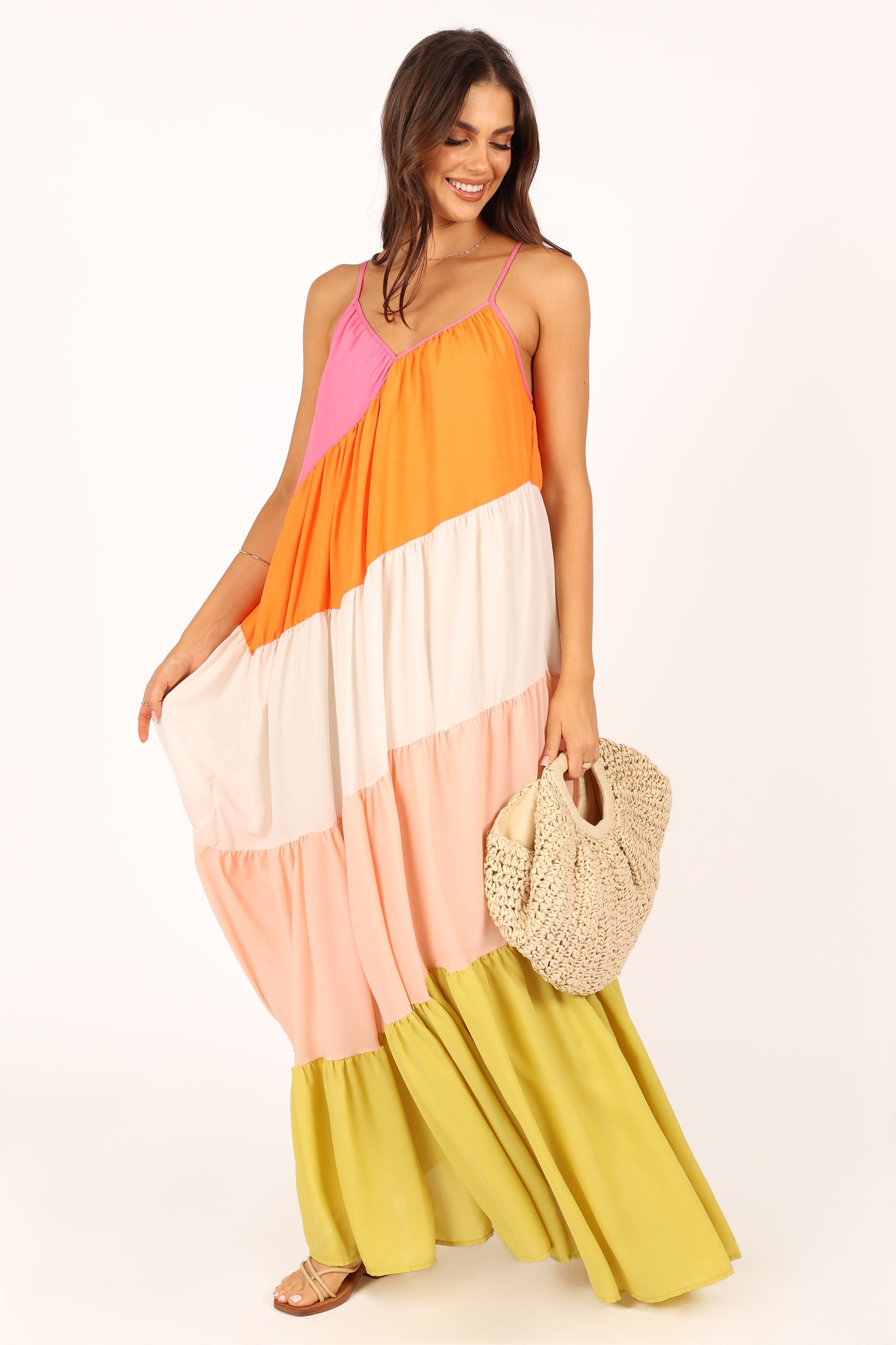 Petal and Pup USA DRESSES Tallulah Tiered Maxi Dress - Multi