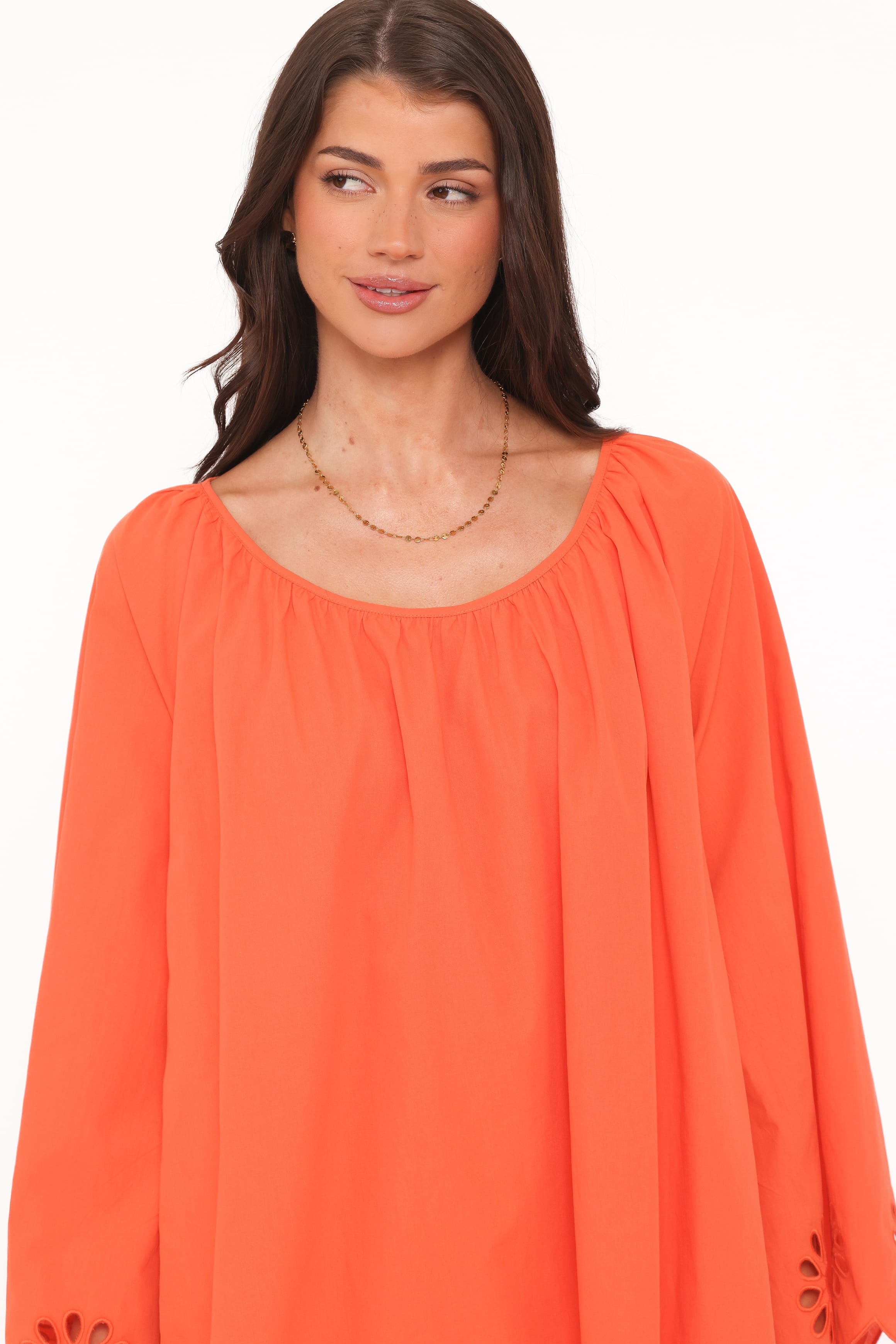 Petal and Pup USA DRESSES Tampa Long Sleeve Mini Dress - Orange