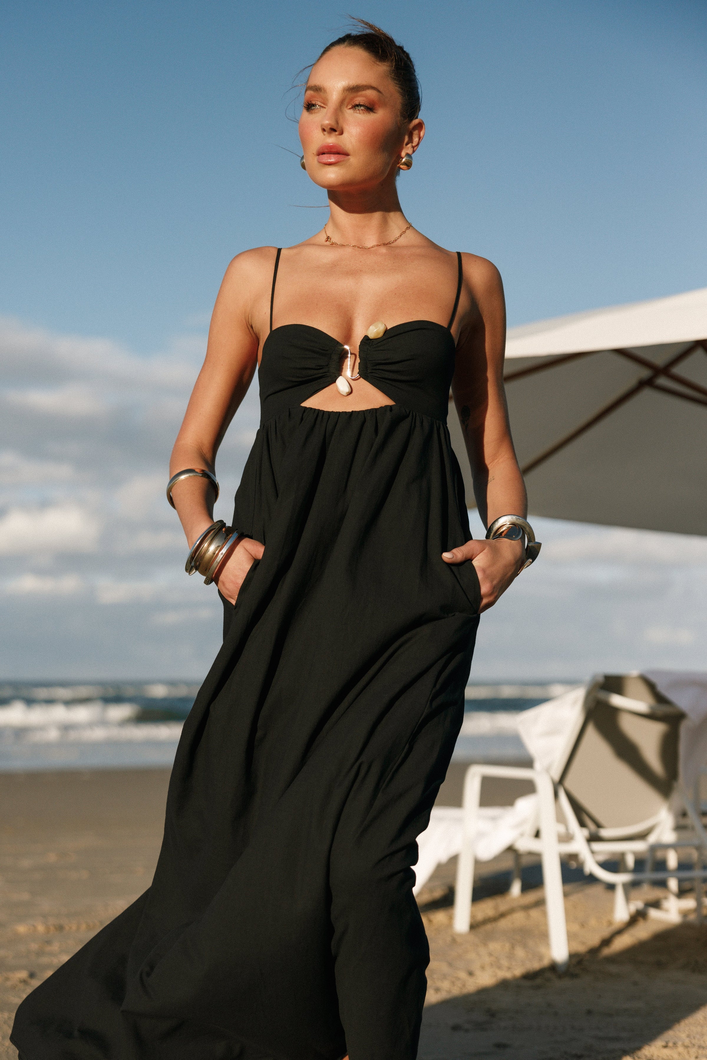 Petal and Pup USA DRESSES Tanala Maxi Dress - Black