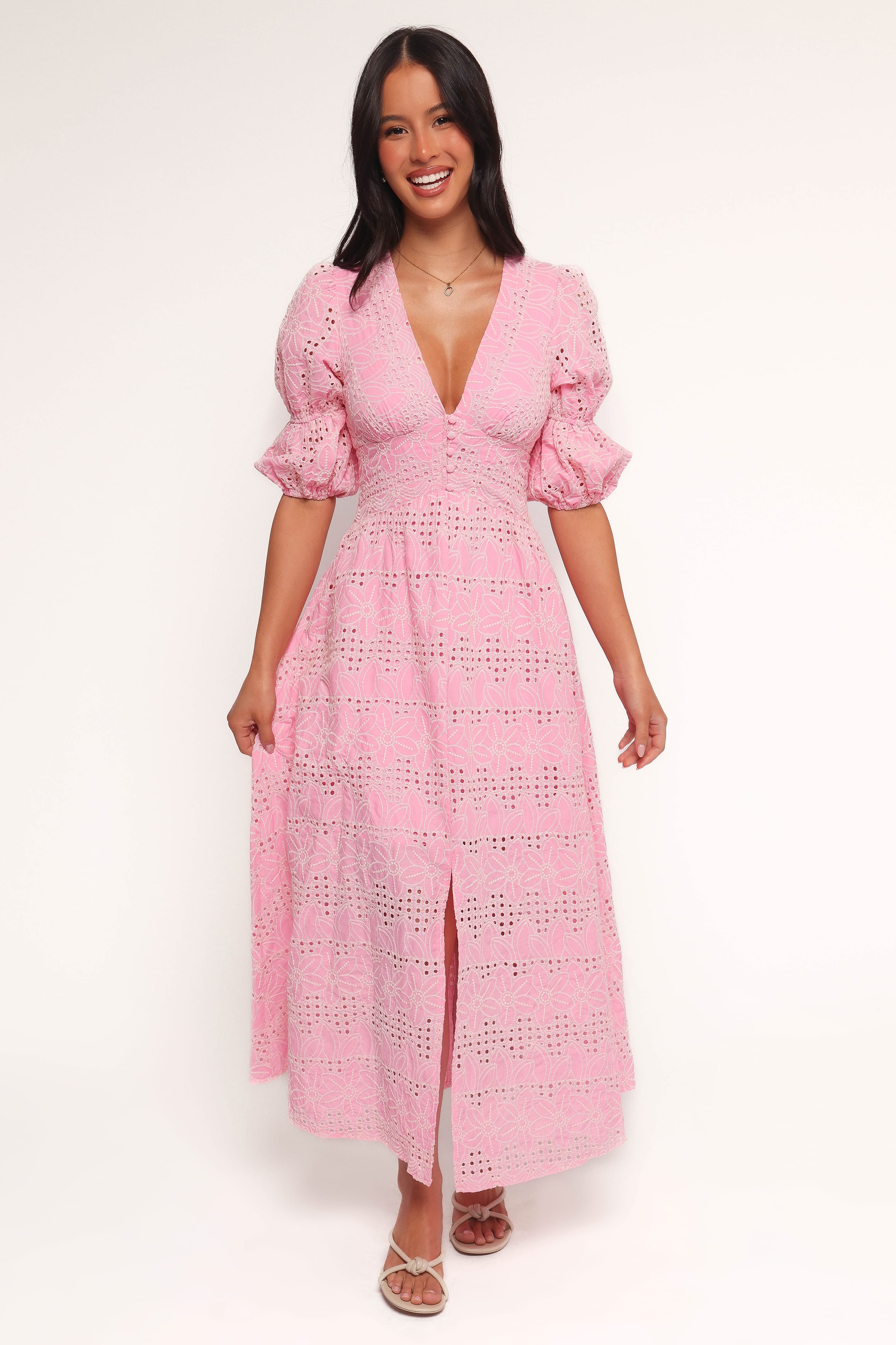Petal and Pup USA DRESSES Tani Midi Dress - Pink