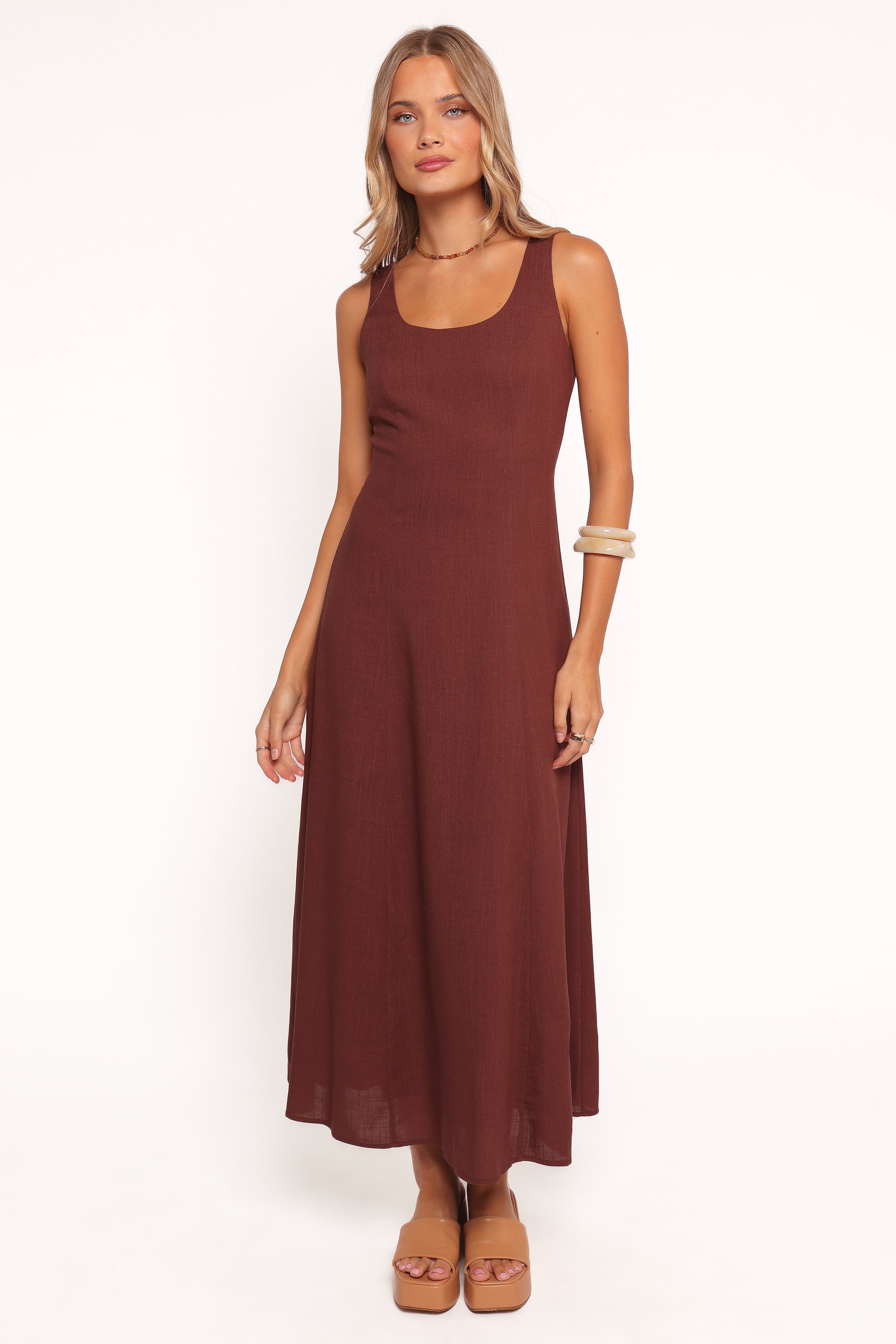 Petal and Pup USA DRESSES Tatum Maxi Dress - Chocolate