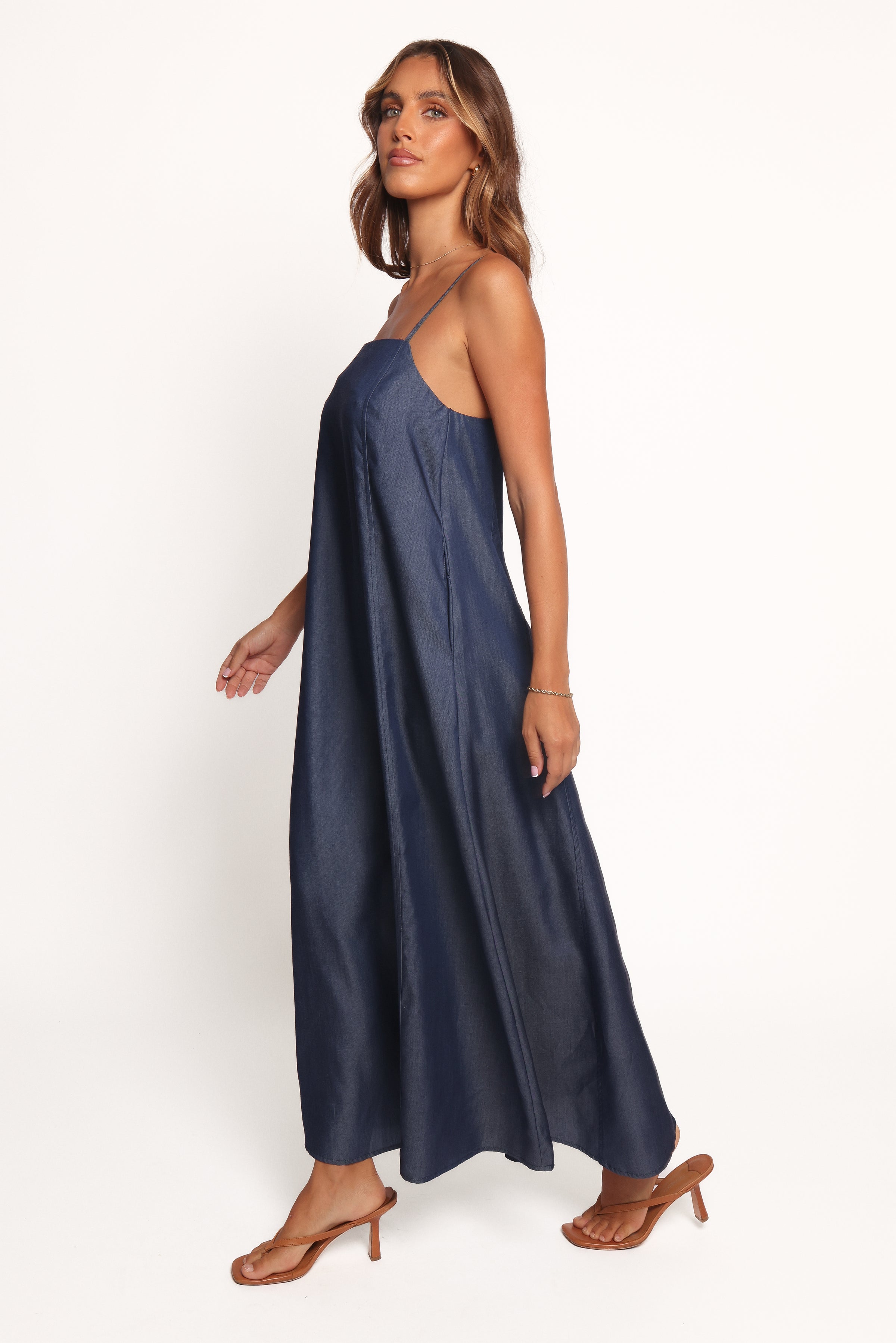 Petal and Pup USA DRESSES Thelma Maxi Dress - Chambray