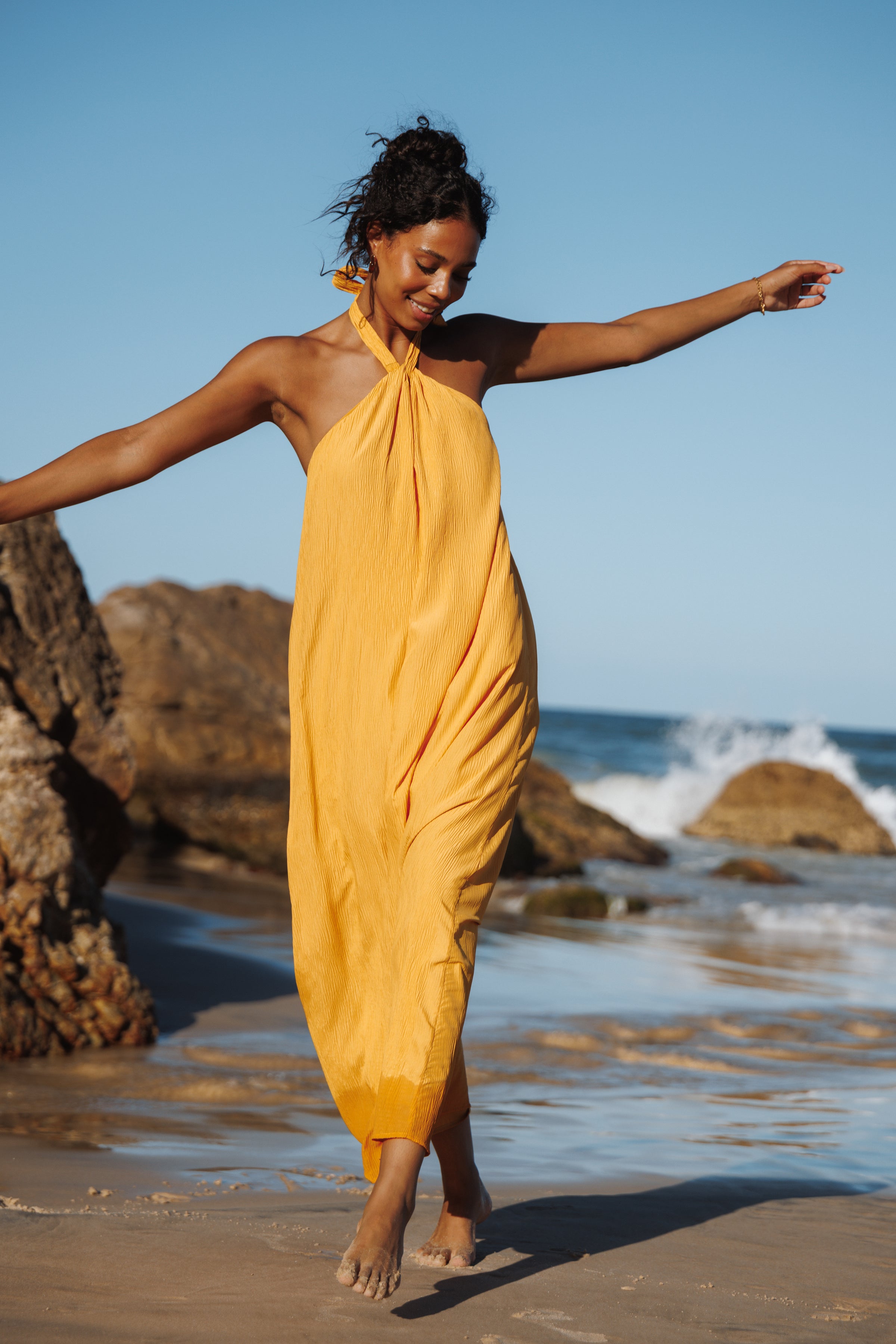 Petal and Pup USA DRESSES Theophania Maxi Dress - Mango