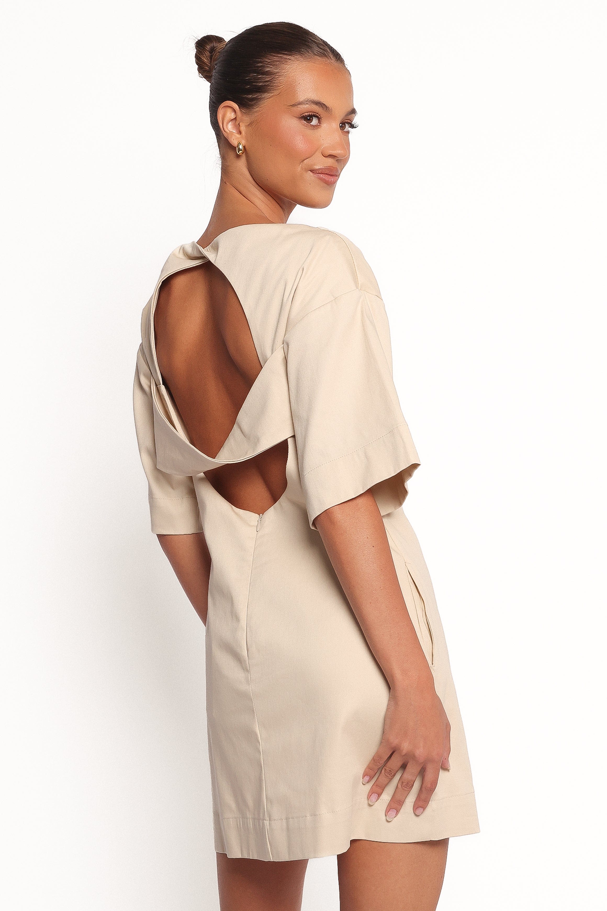 Petal and Pup USA DRESSES Thorne Mini Dress - Beige (Hold for Rack)