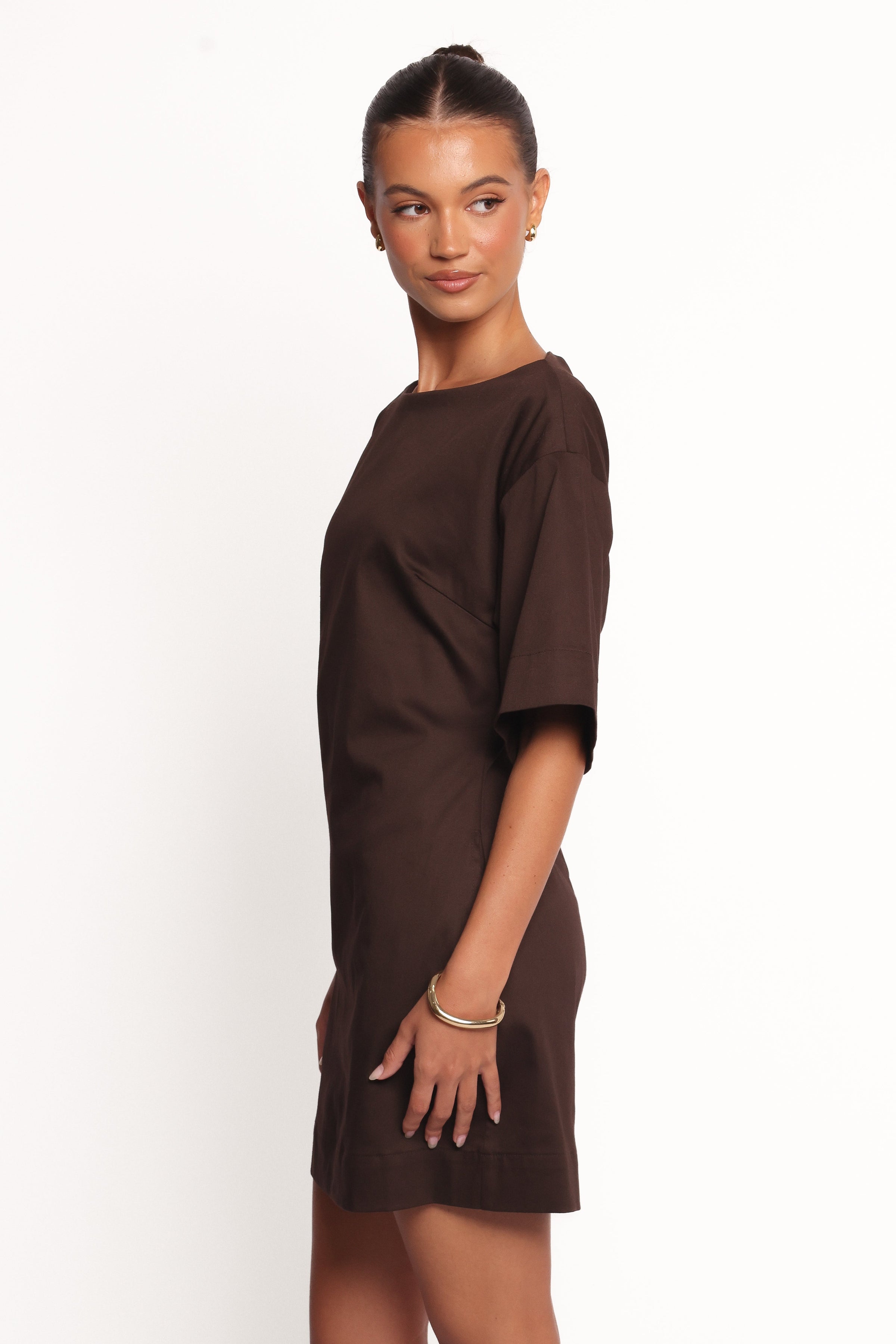 Petal and Pup USA DRESSES Thorne Mini Dress - Chocolate (Hold for Rack)