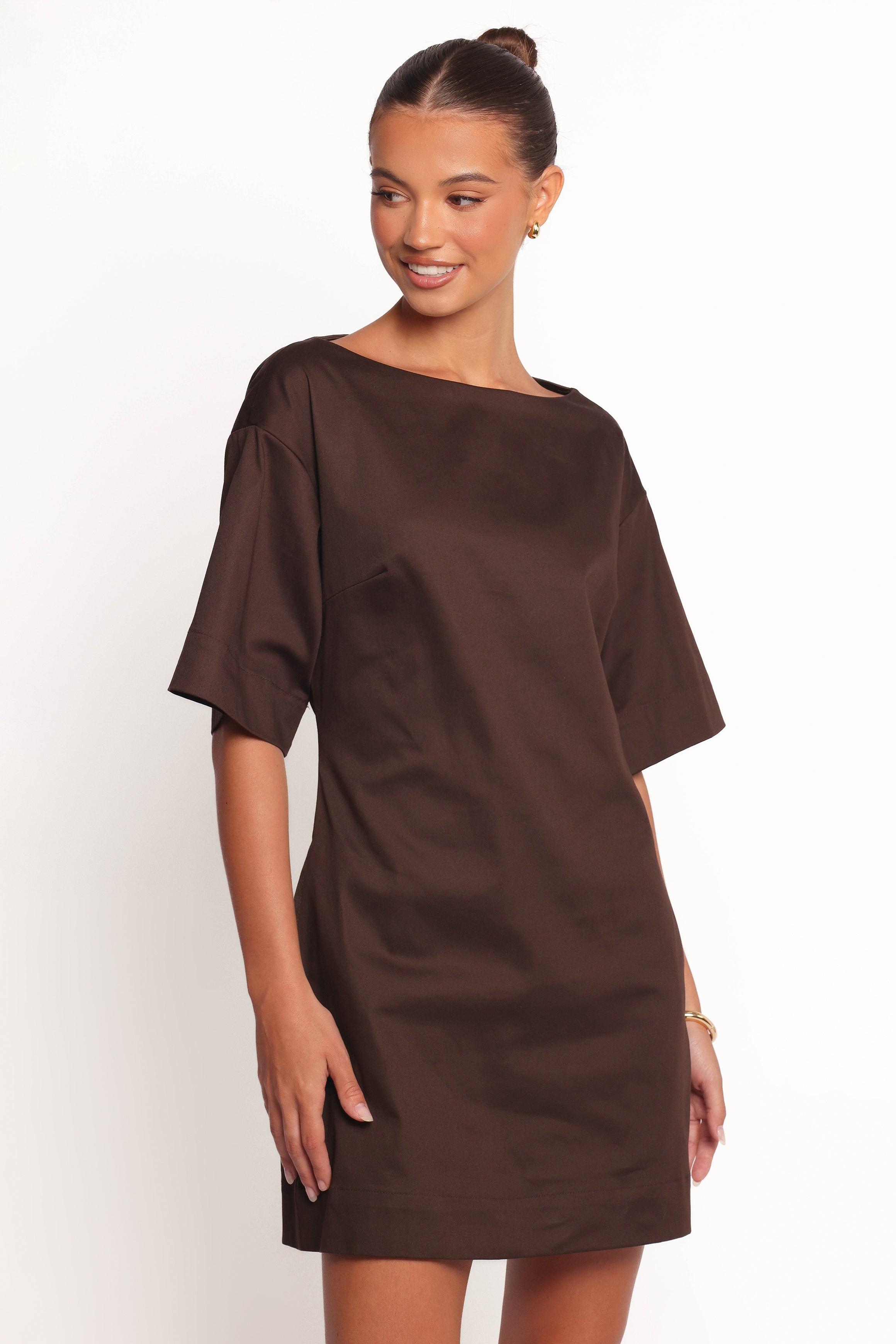 Petal and Pup USA DRESSES Thorne Mini Dress - Chocolate (Hold for Rack)