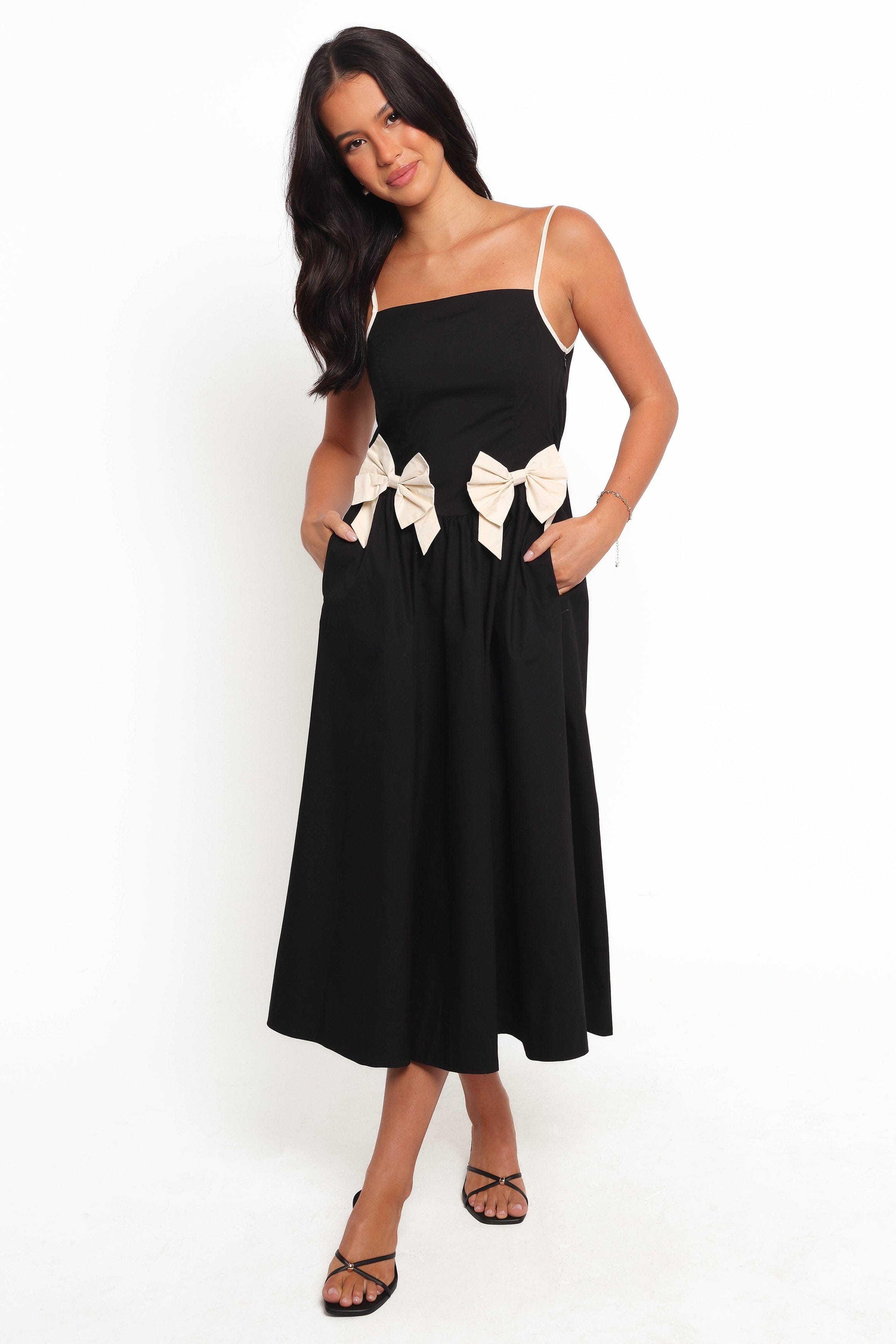 Petal and Pup USA DRESSES Tia Midi Dress - Black (Hold for Rack)