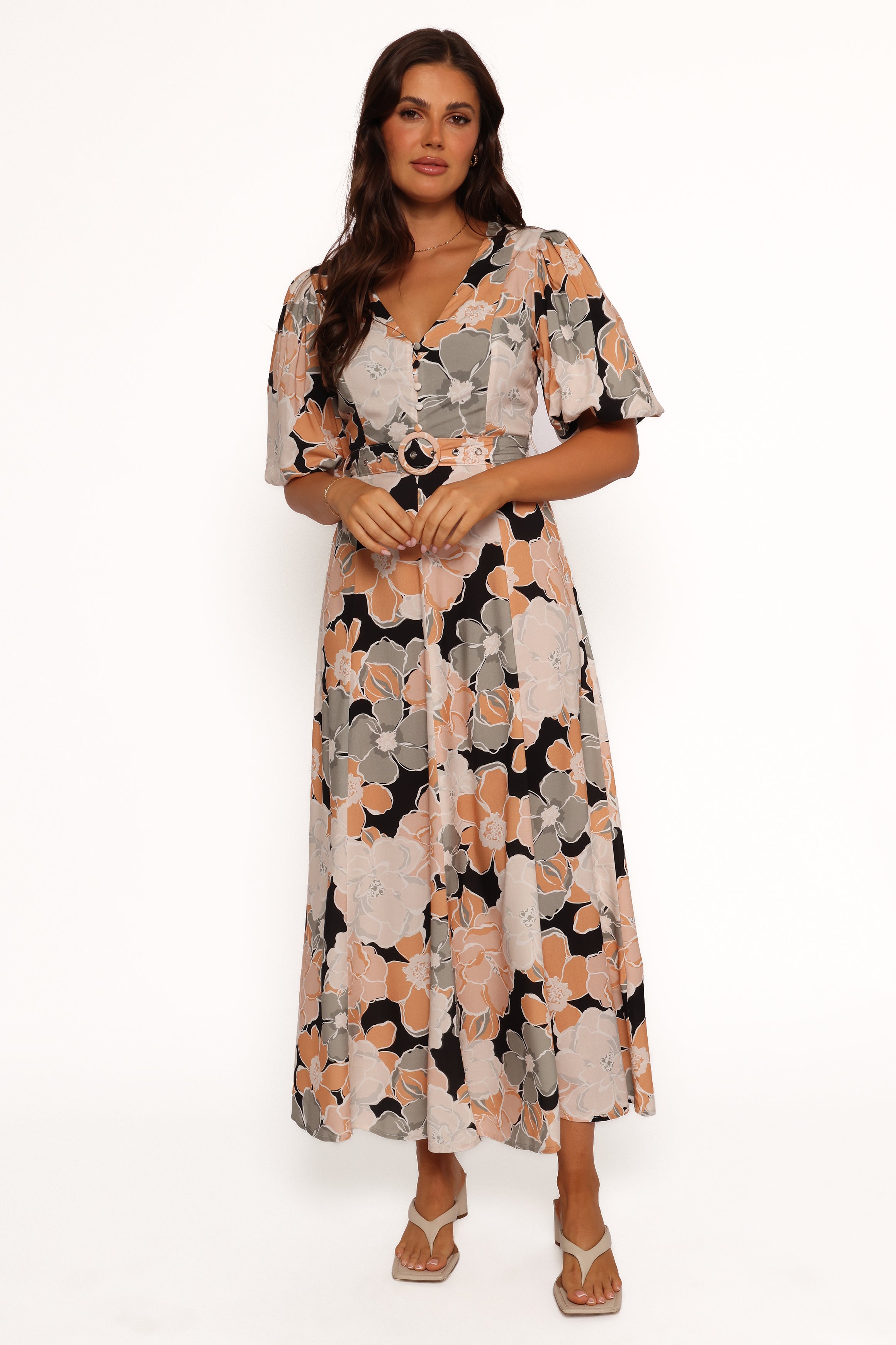 Petal and Pup USA DRESSES Tiarni Maxi Dress - Black Floral