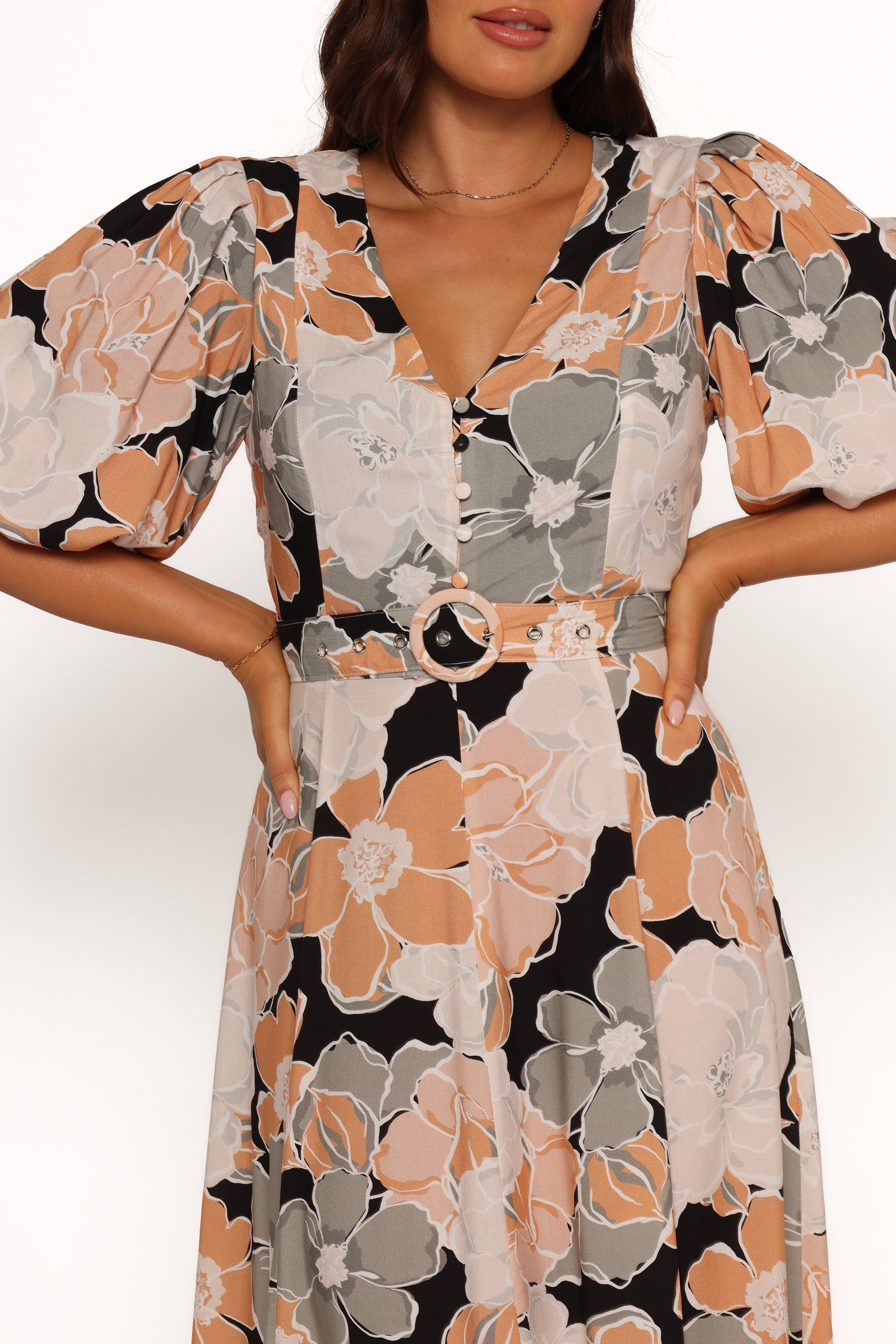 Petal and Pup USA DRESSES Tiarni Maxi Dress - Black Floral
