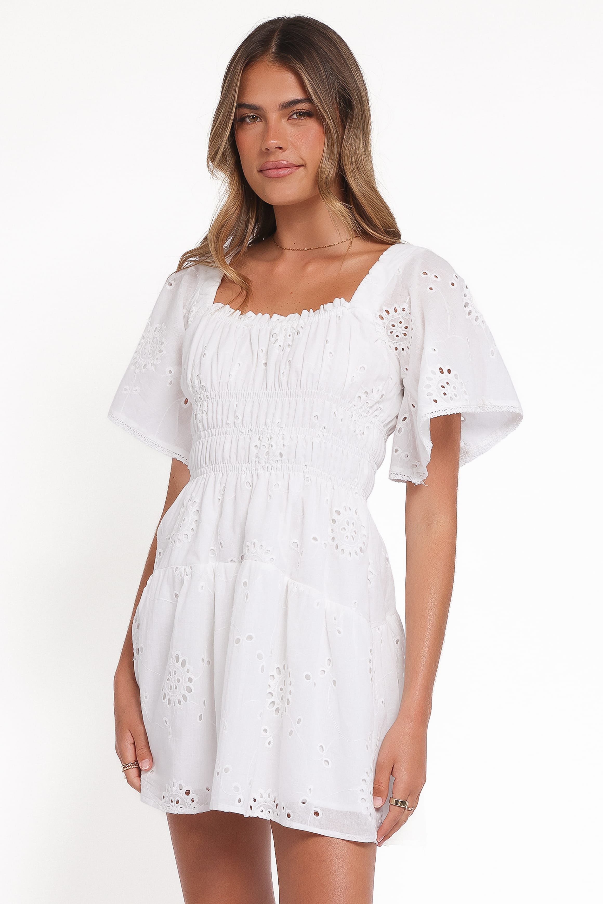 Petal and Pup USA DRESSES Tierney Mini Dress - White
