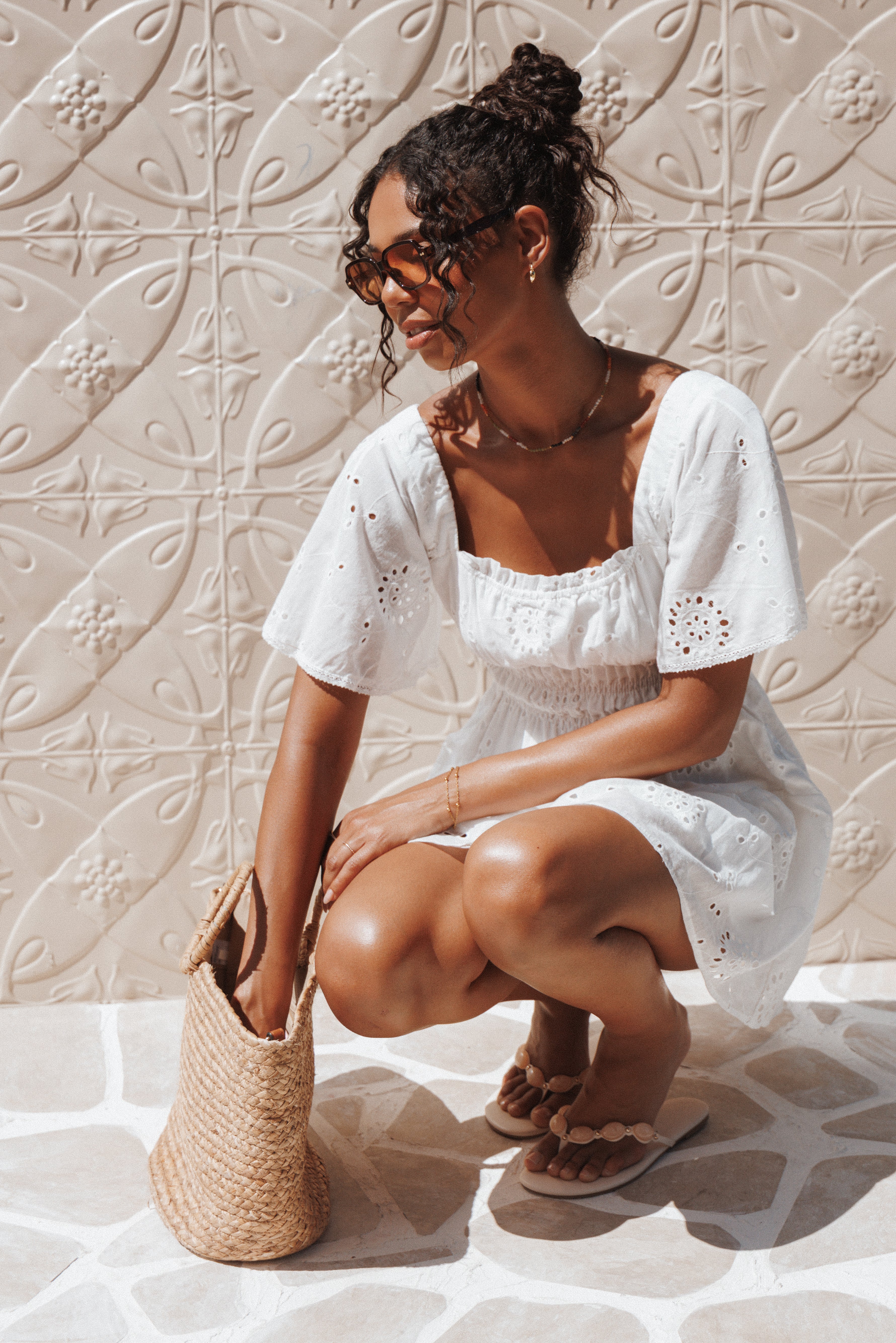 Petal and Pup USA DRESSES Tierney Mini Dress - White