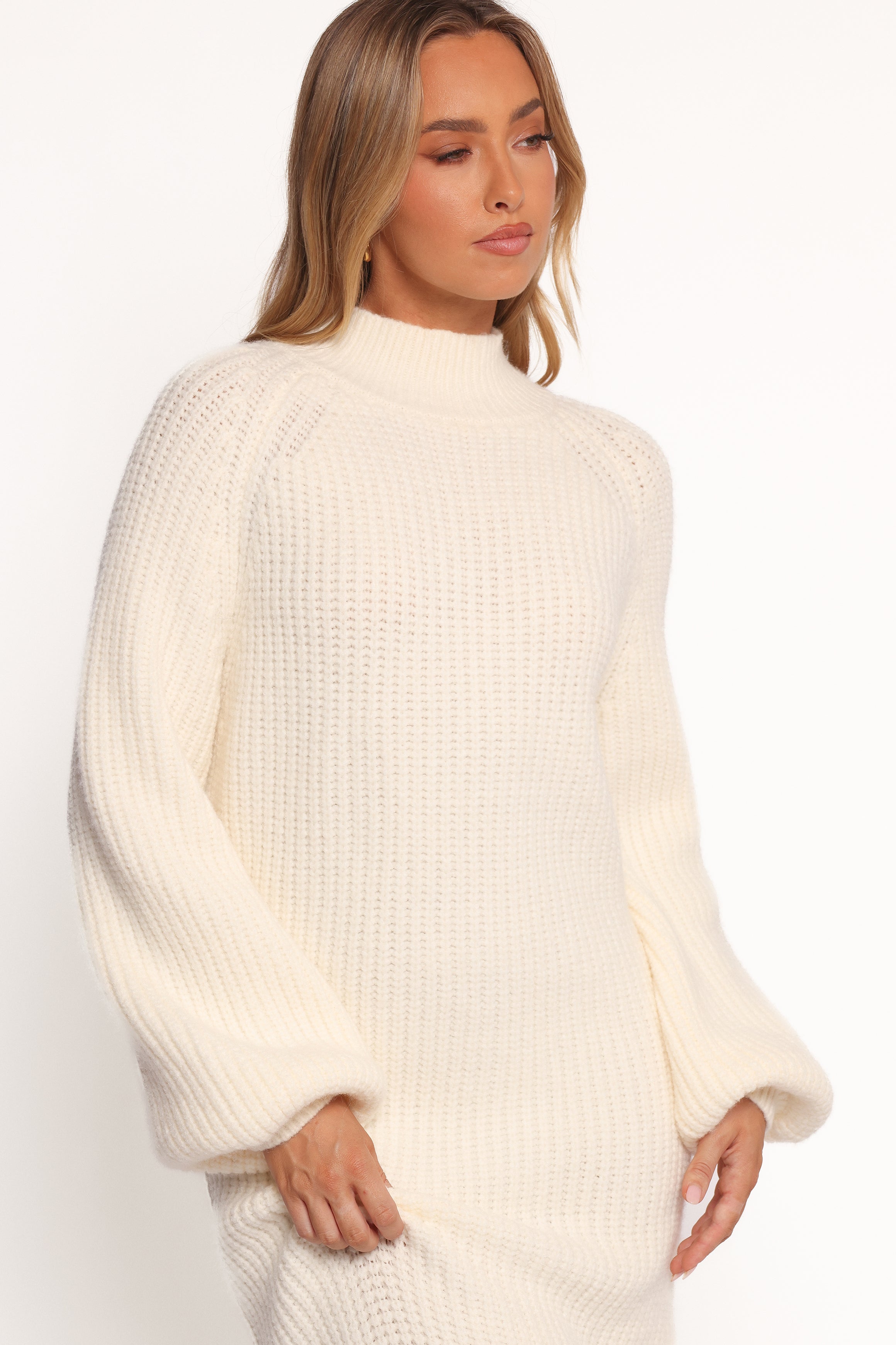 Petal and Pup USA DRESSES Tobin Knit Maxi Dress - Cream