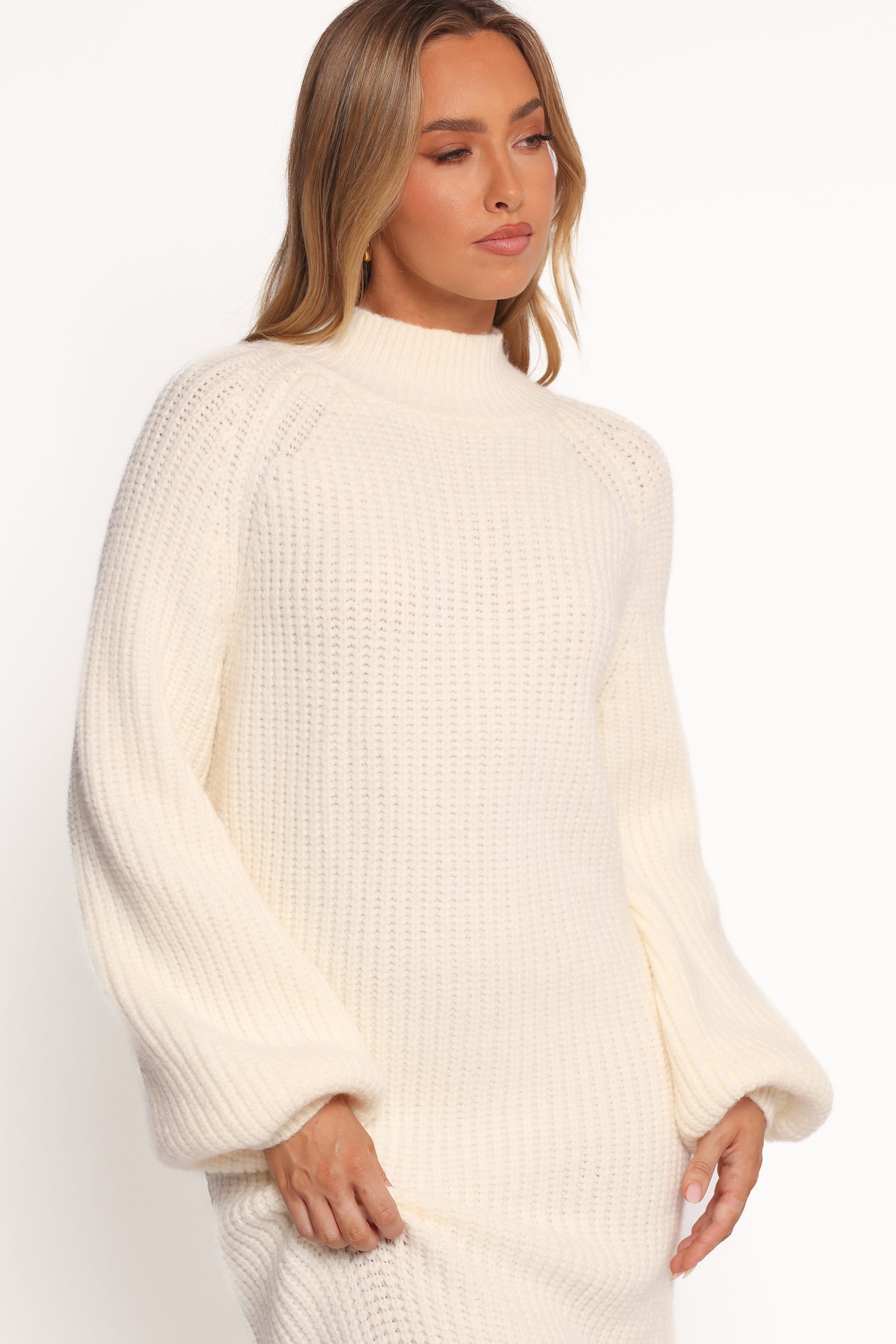 Petal and Pup USA DRESSES Tobin Knit Maxi Dress - Cream