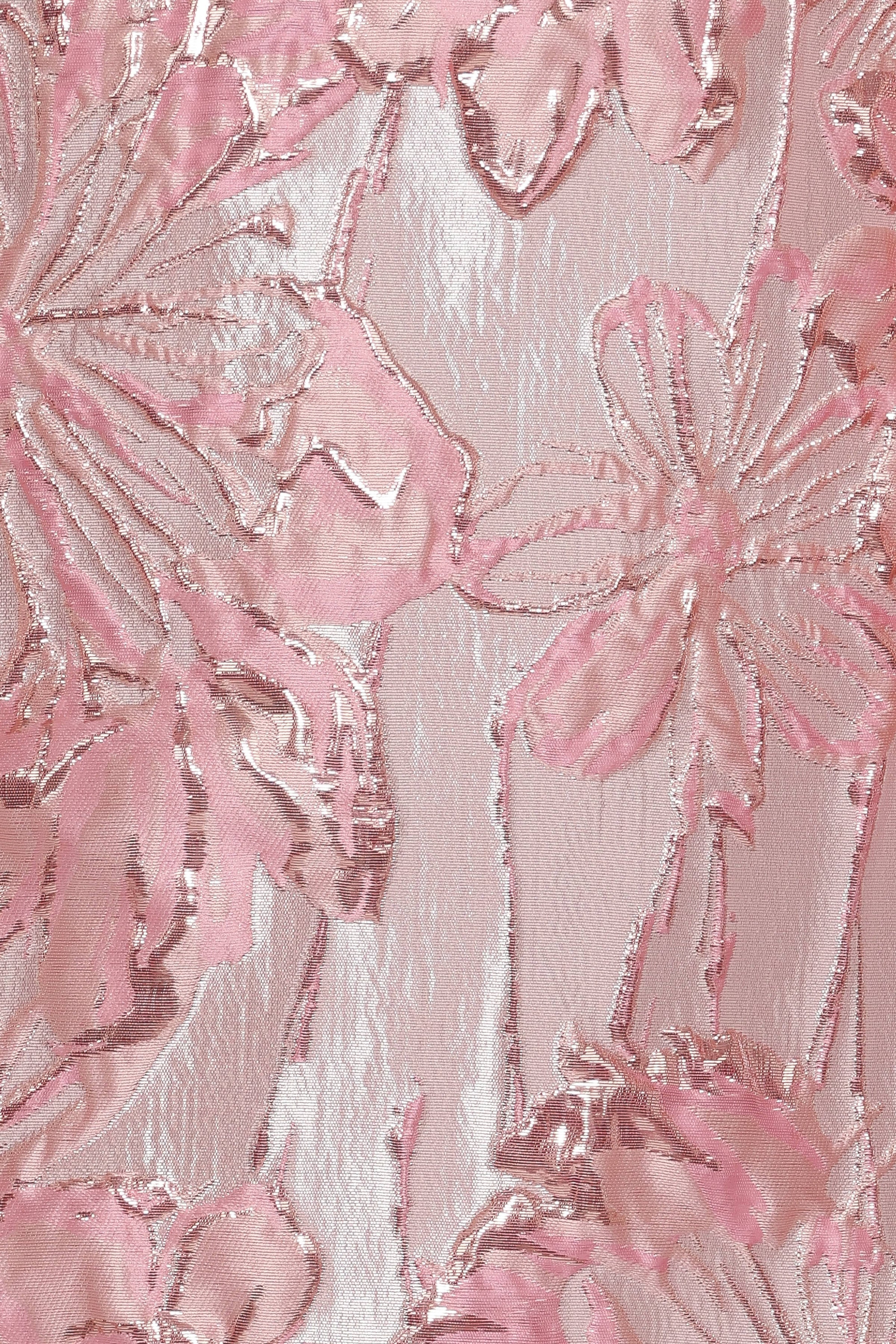 Petal and Pup USA DRESSES Treloar Long Sleeve Mini Dress - Pink Brocade