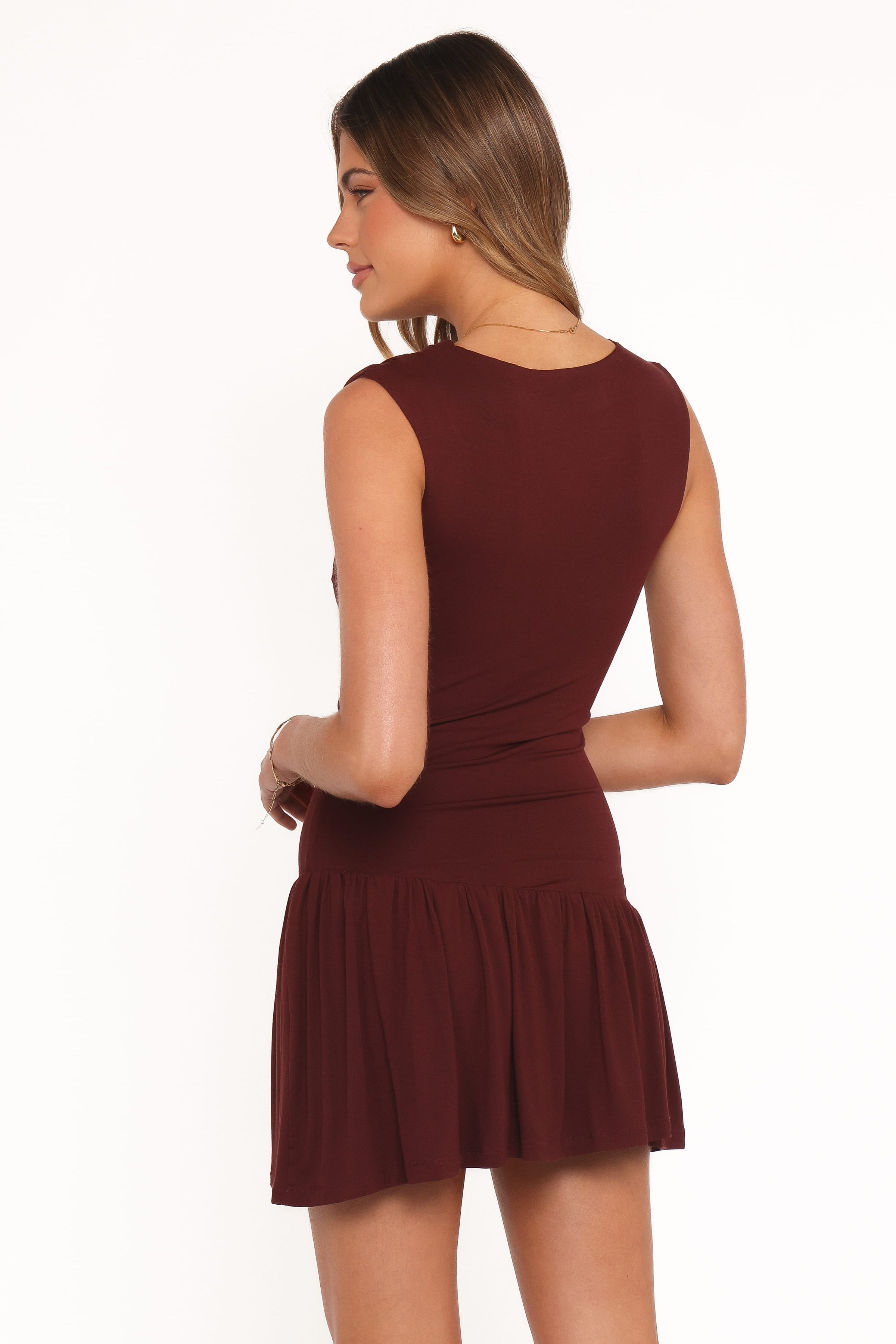 Petal and Pup USA DRESSES Troyan Mini Dress - Chocolate Brown