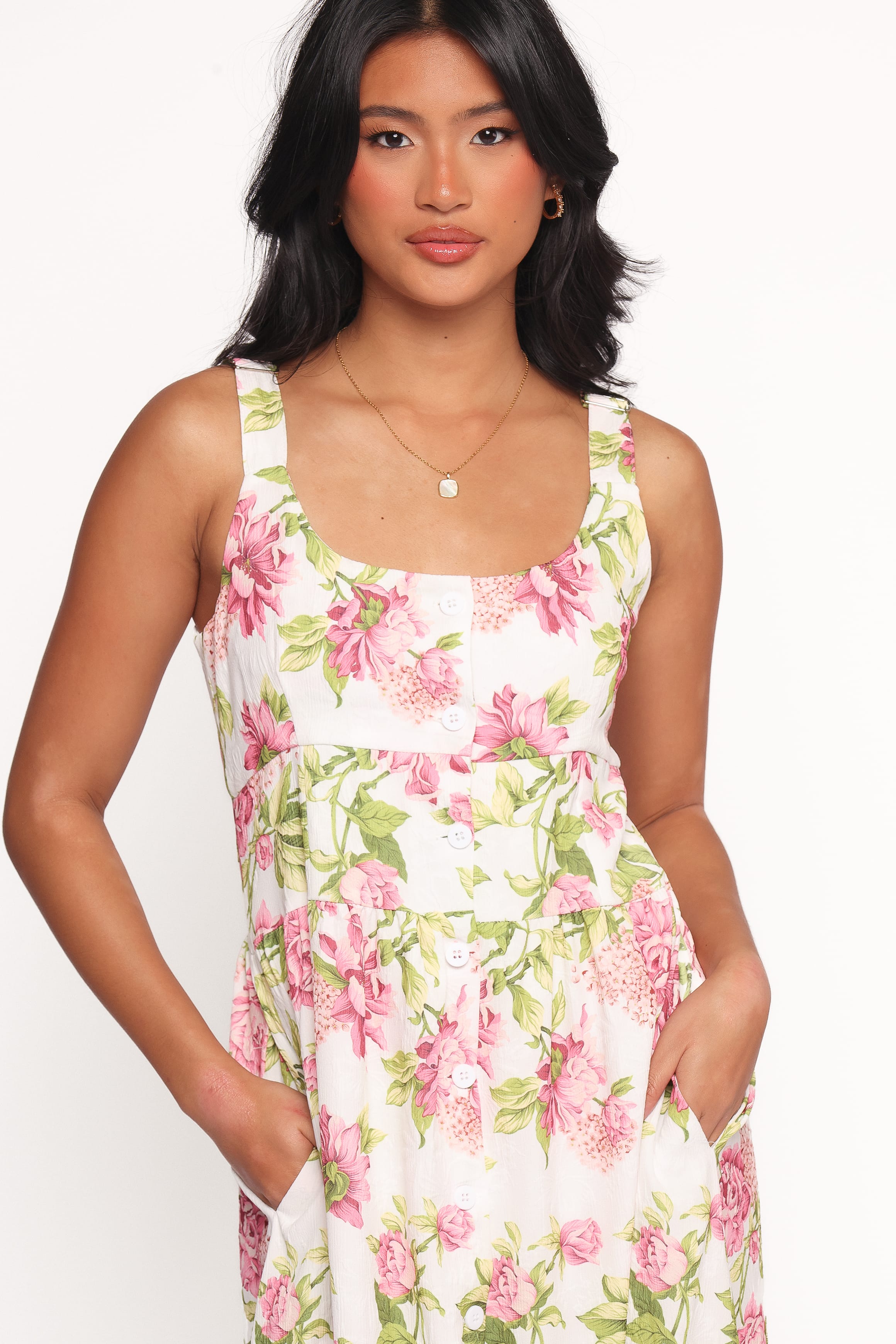 Petal and Pup USA DRESSES Tullia Maxi Dress - Pink Floral (Hold for Amazon)