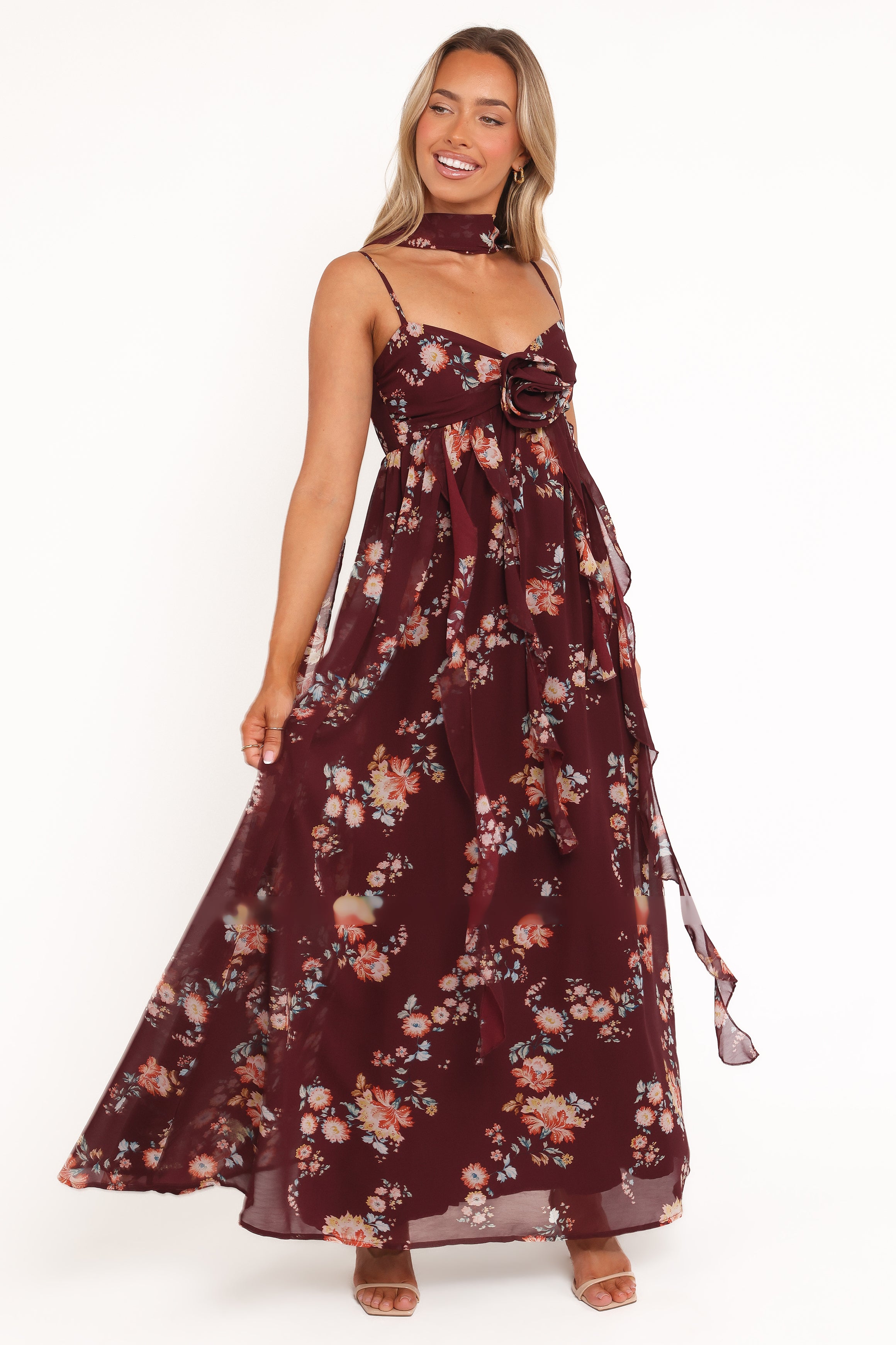 Petal and Pup USA DRESSES Tully Maxi Dress - Berry Floral