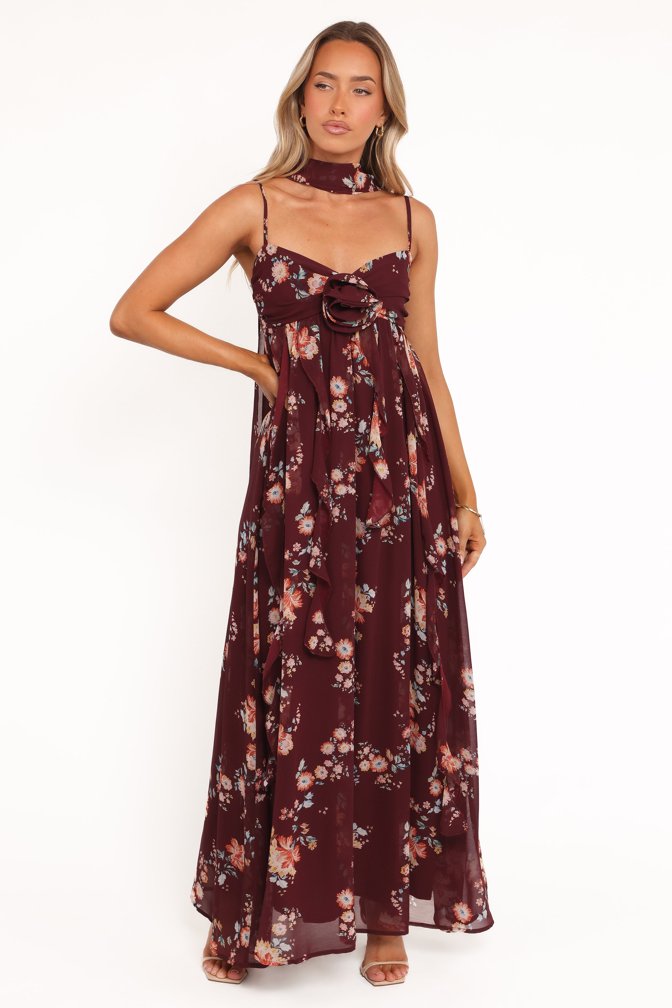 Petal and Pup USA DRESSES Tully Maxi Dress - Berry Floral