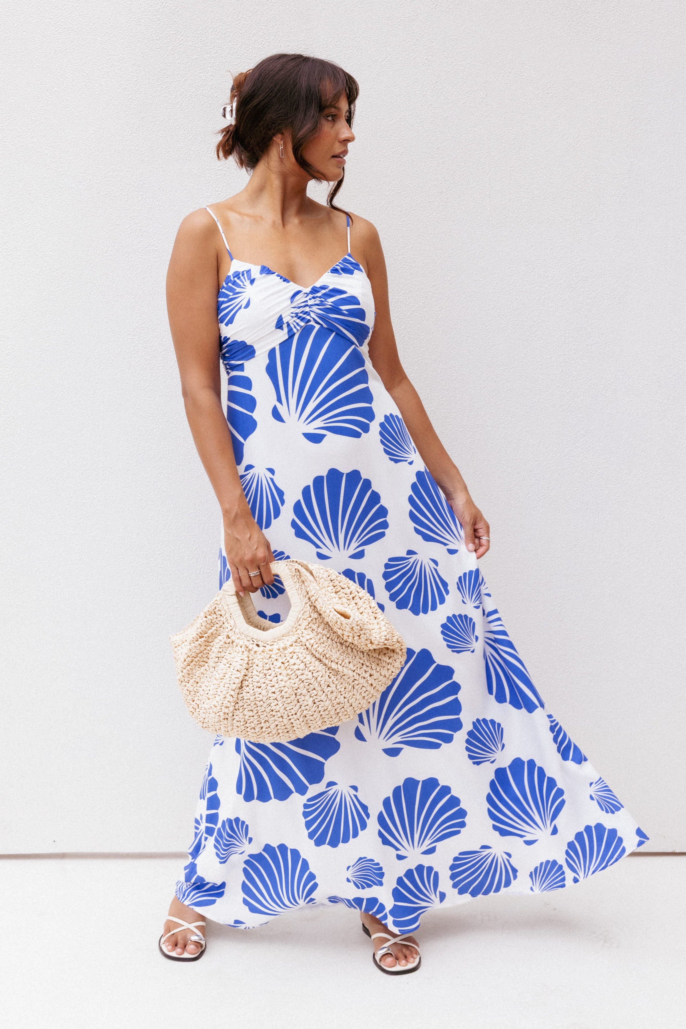 Petal and Pup USA DRESSES Tyla Maxi Dress - Blue Shell