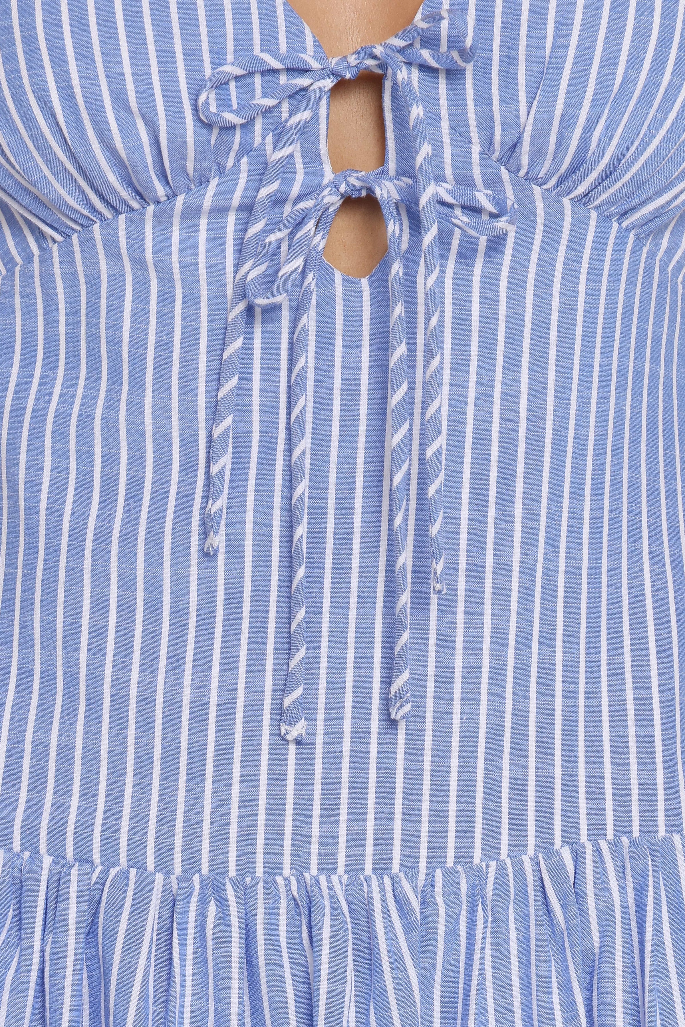 Petal and Pup USA DRESSES Vanessa Maxi Dress - Navy Pinstripe