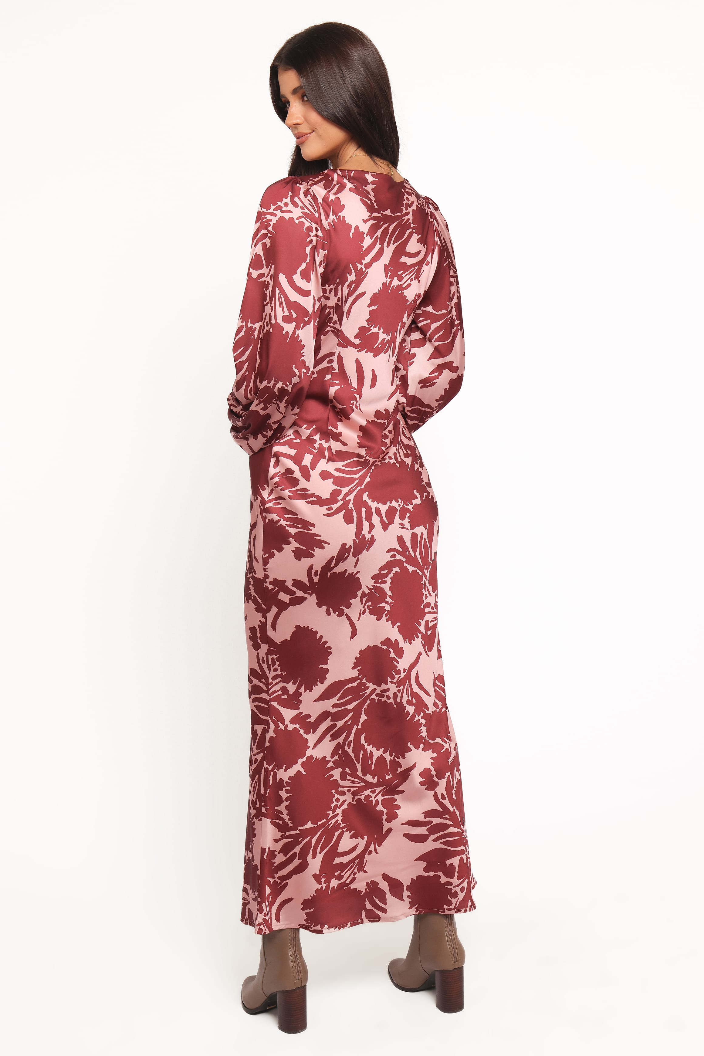 Petal and Pup USA DRESSES Varly Long Sleeve Dress - Pale Burgundy