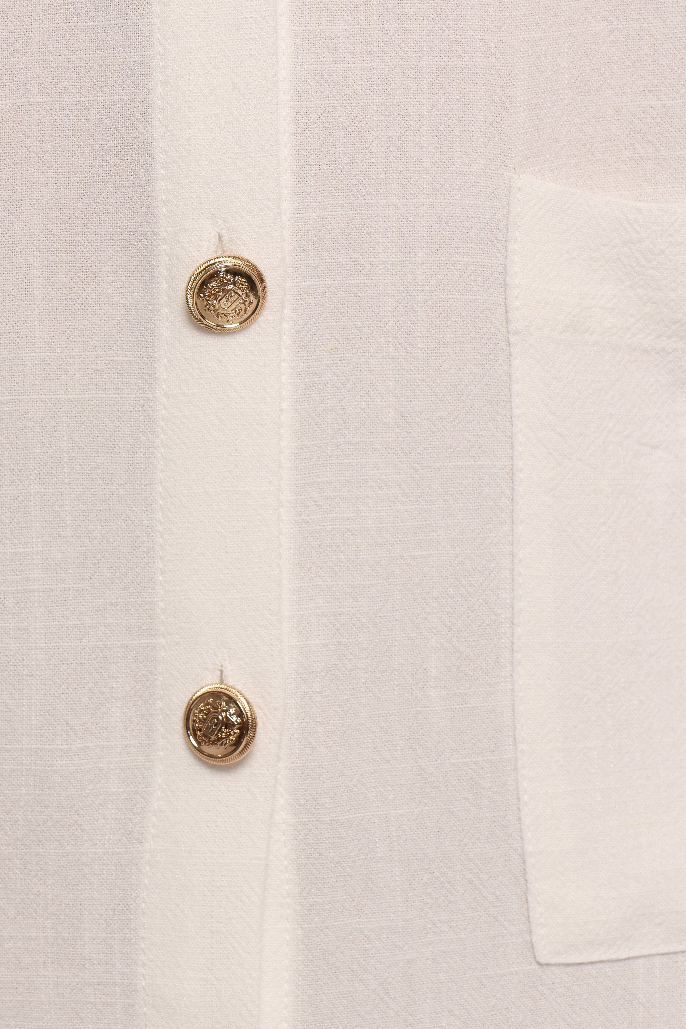 Petal and Pup USA DRESSES Velvette Mini Button Down Dress - White (Hold for Amazon)