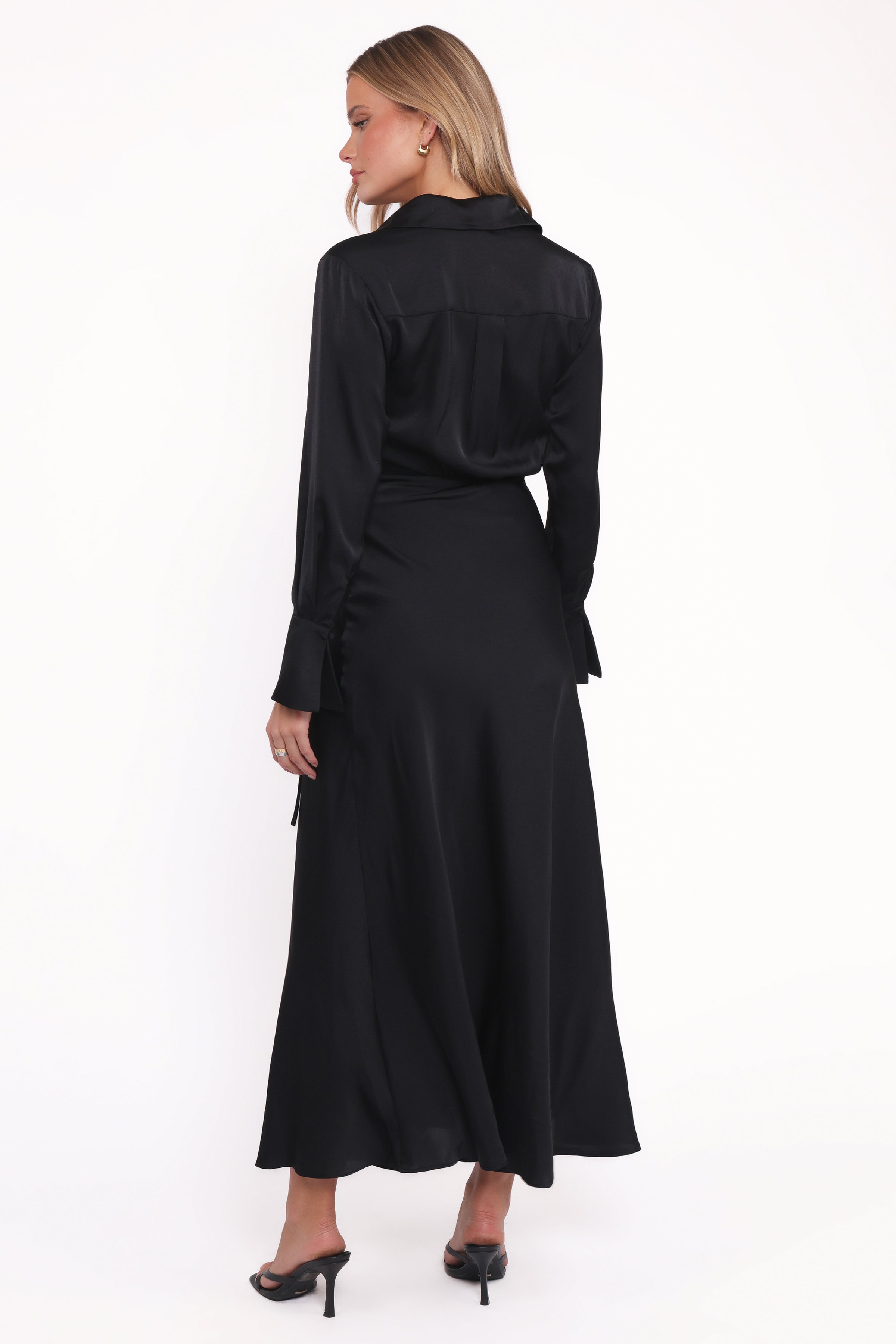 Petal and Pup USA DRESSES Verna Long Sleeve Maxi Dress - Black