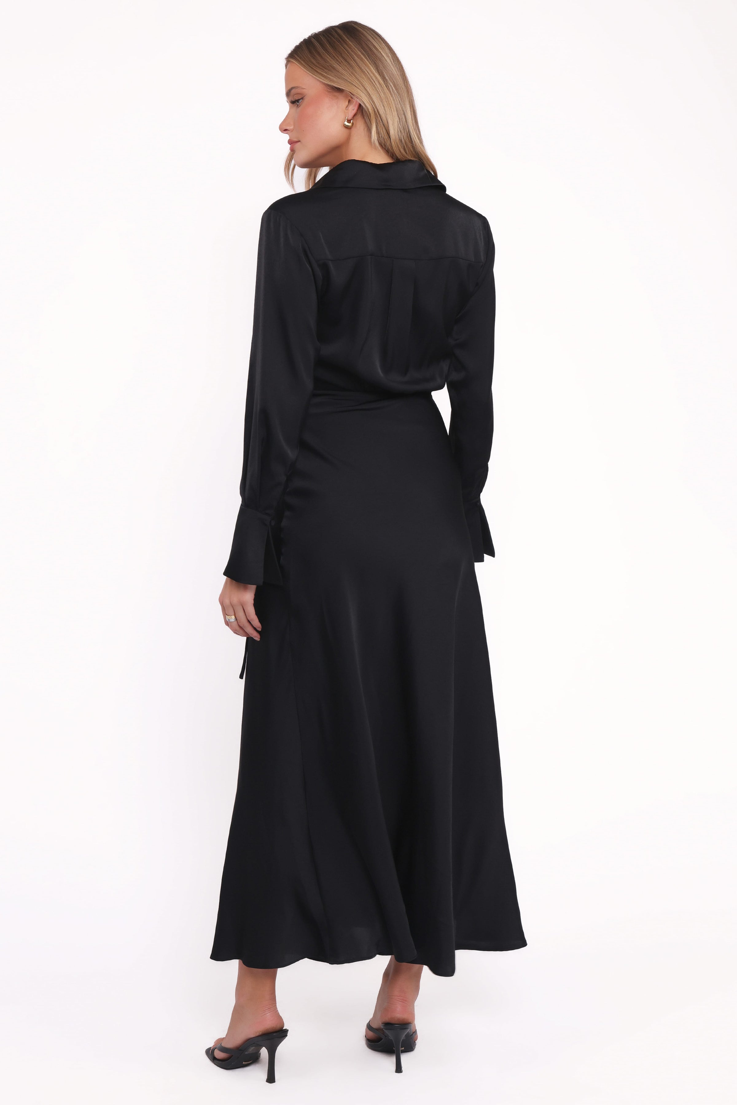 Petal and Pup USA DRESSES Verna Long Sleeve Maxi Dress - Black