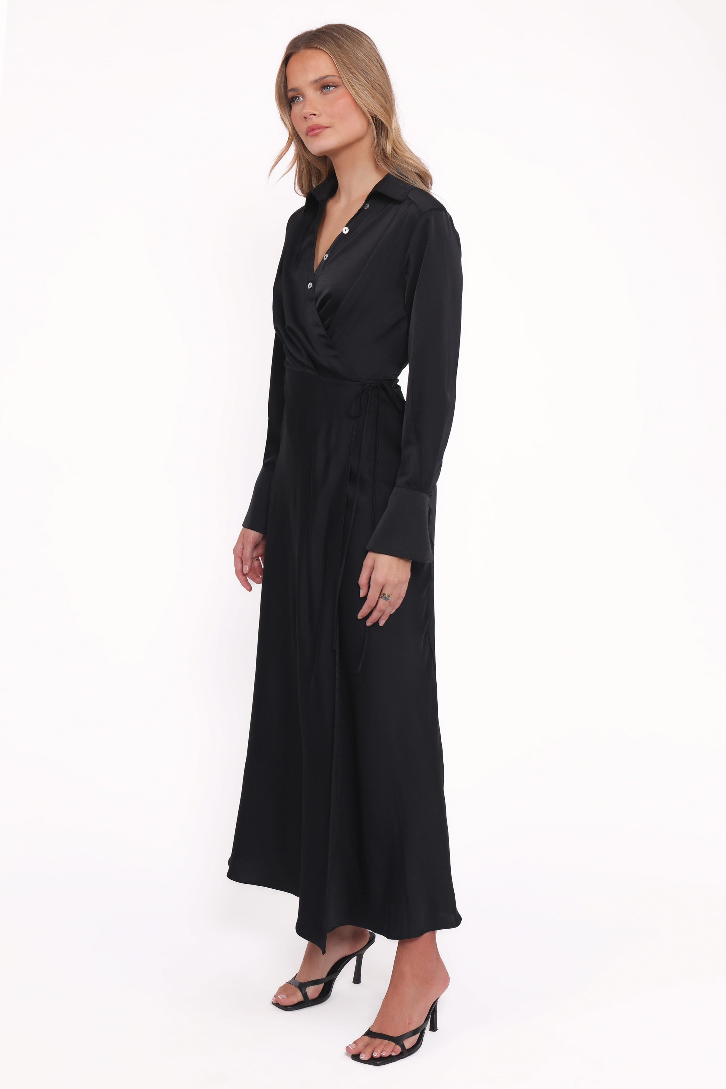 Petal and Pup USA DRESSES Verna Long Sleeve Maxi Dress - Black