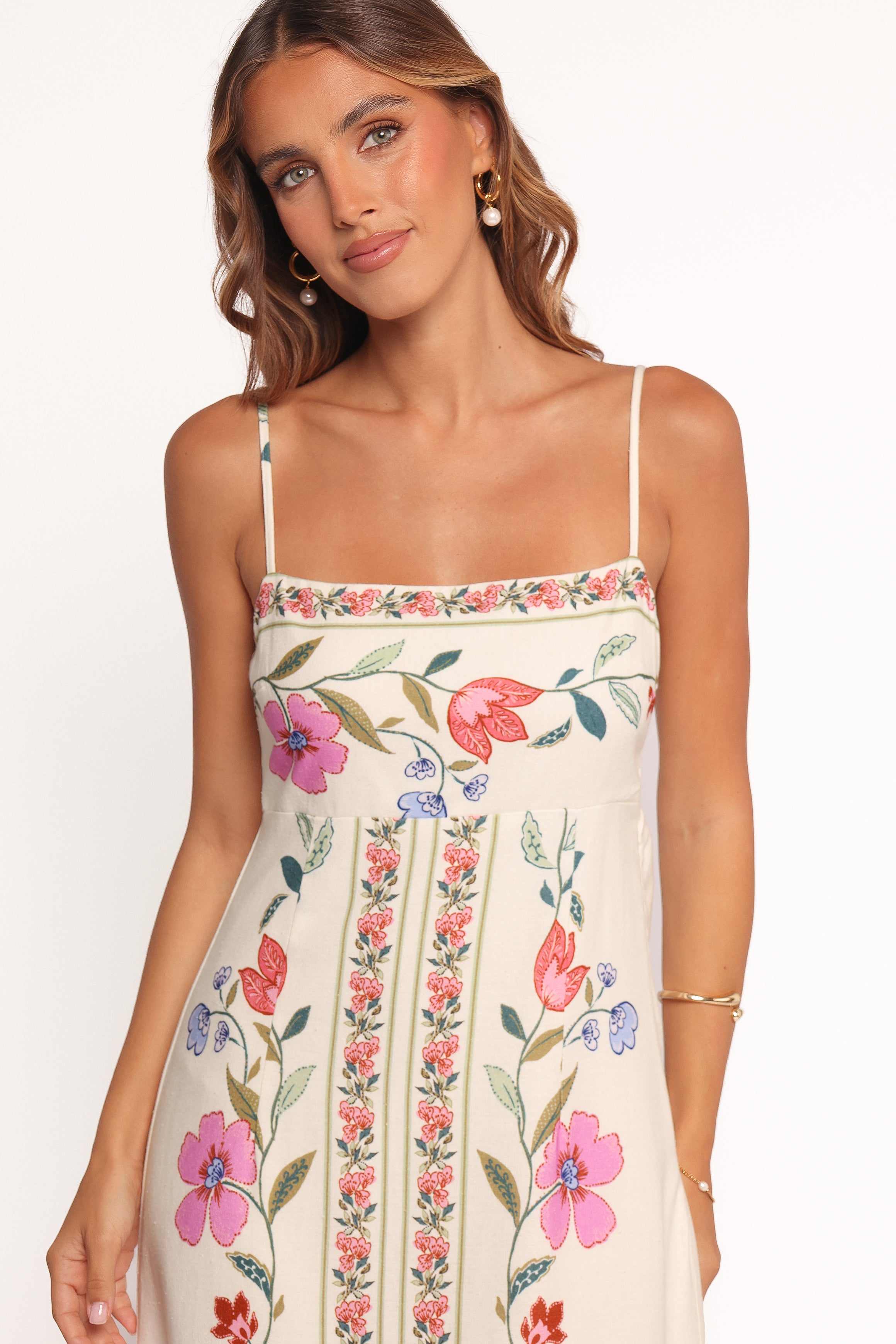 Petal and Pup USA DRESSES Vesta Midi Dress - Pink Multi